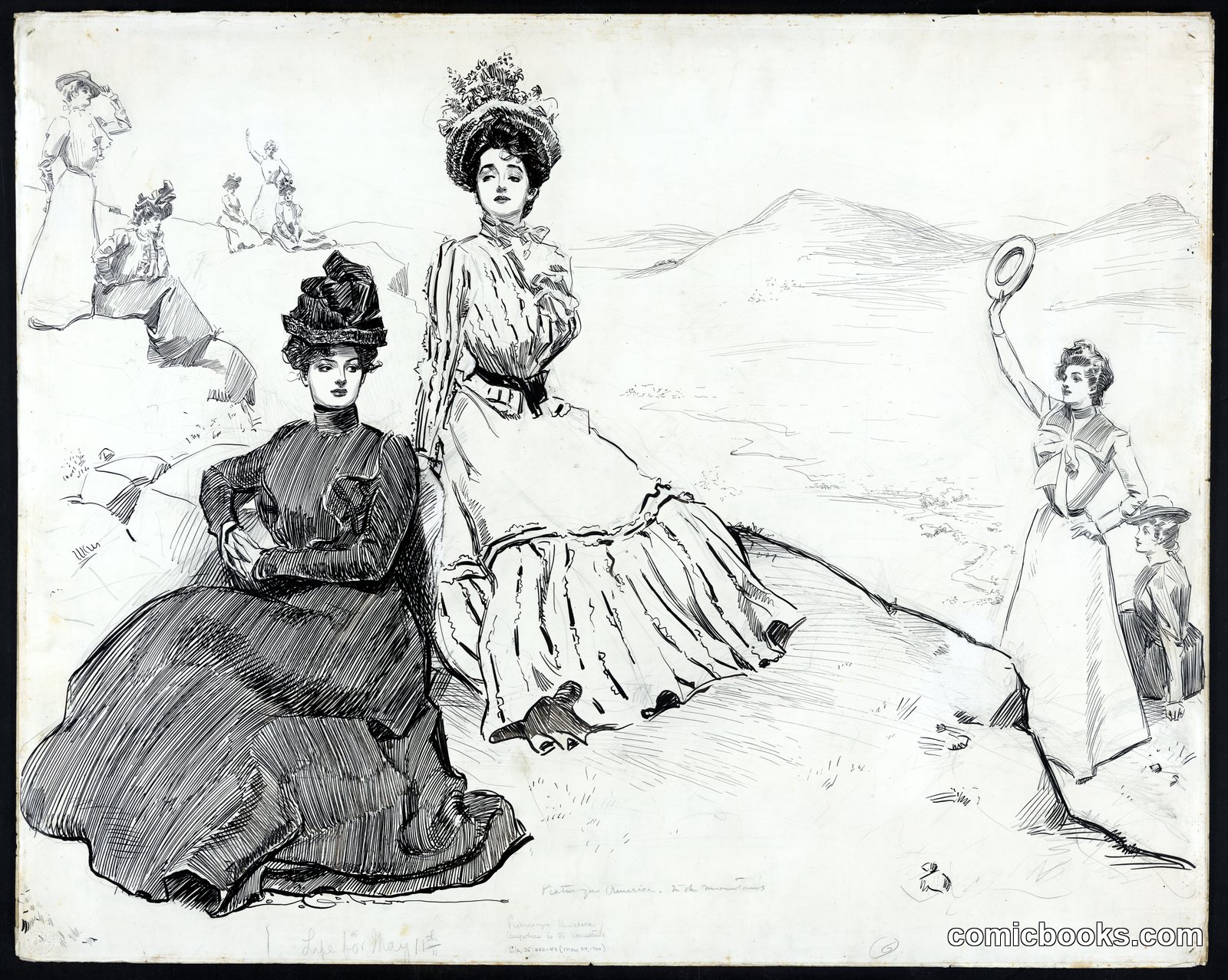 Picturesque America — In the Mountains by Gibson, Charles Dana, 1867-1944, artist