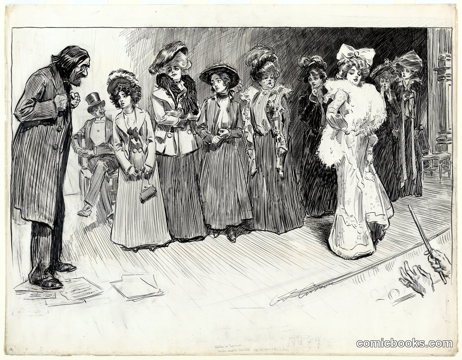 Studies in Expression: The Author and the Soubrette by Gibson, Charles Dana, 1867-1944, artist