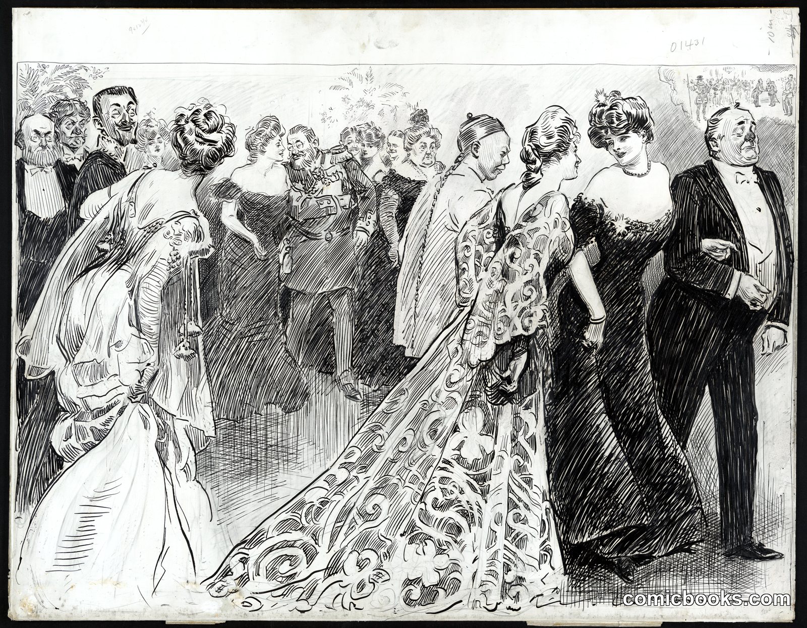 In Diplomatic Circles — Mr. Tagg at Washington Society by Gibson, Charles Dana, 1867-1944, artist