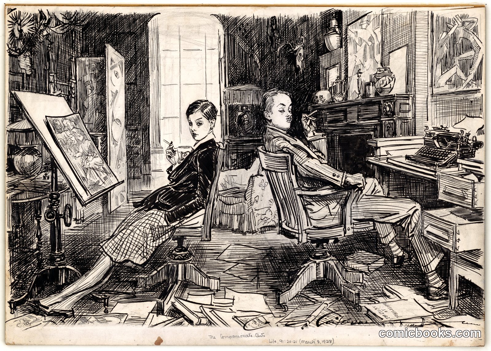 The Companionate Arts by Gibson, Charles Dana, 1867-1944, artist; Life Publishing Company, copyright claimant