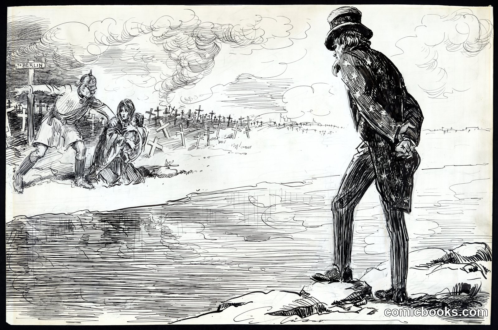 Is It Really Getting on His Nerves? by Gibson, Charles Dana, 1867-1944, artist