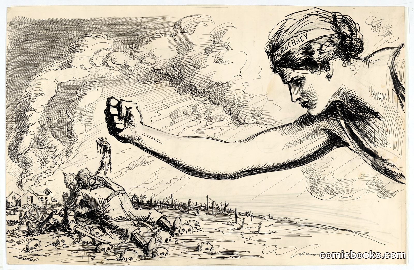 The Last Blow by Gibson, Charles Dana, 1867-1944, artist