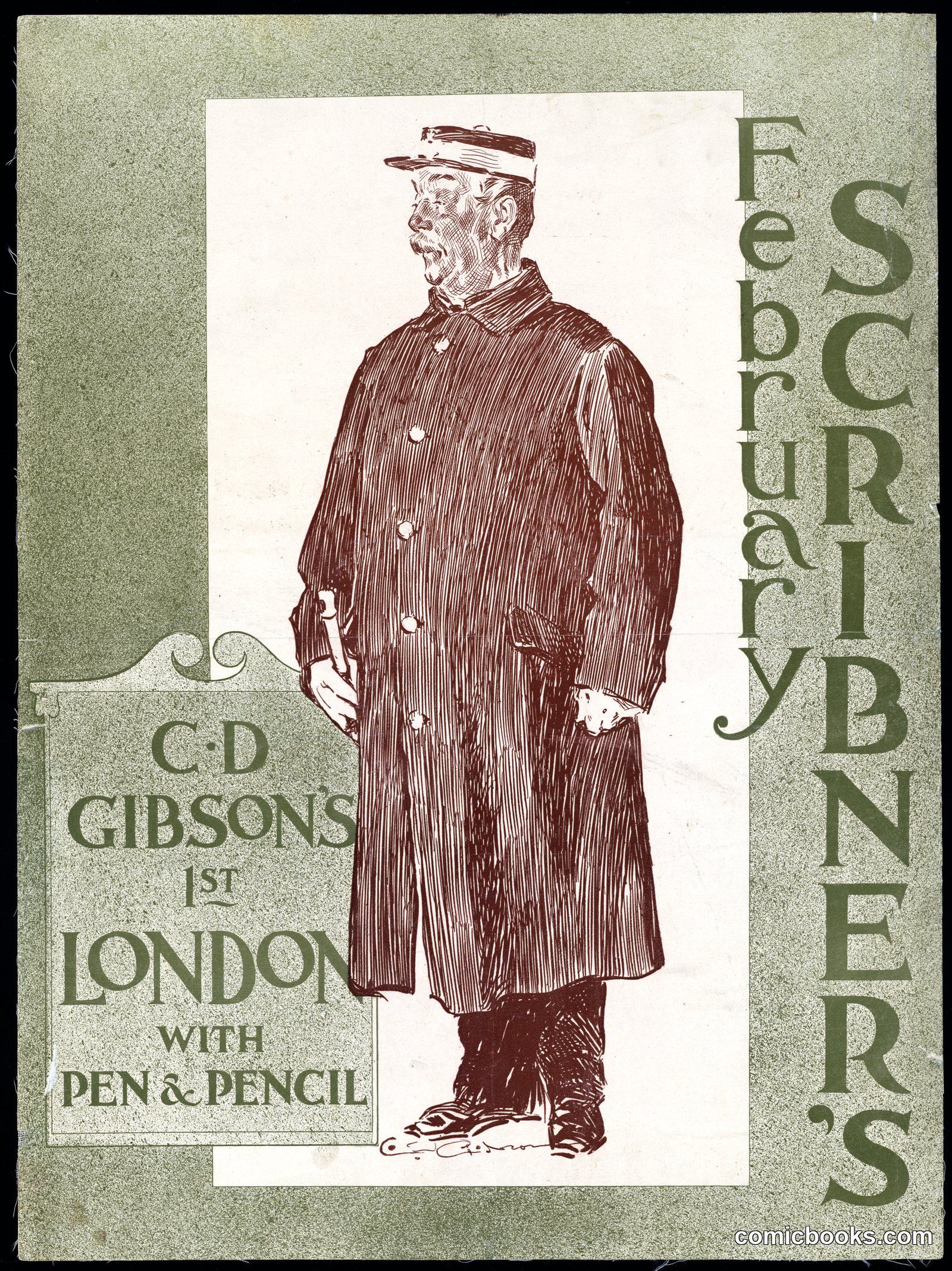 February Scribner's: C. D. Gibson's 1st London, with Pen & Pencil by Gibson, Charles Dana, 1867-1944, artist
