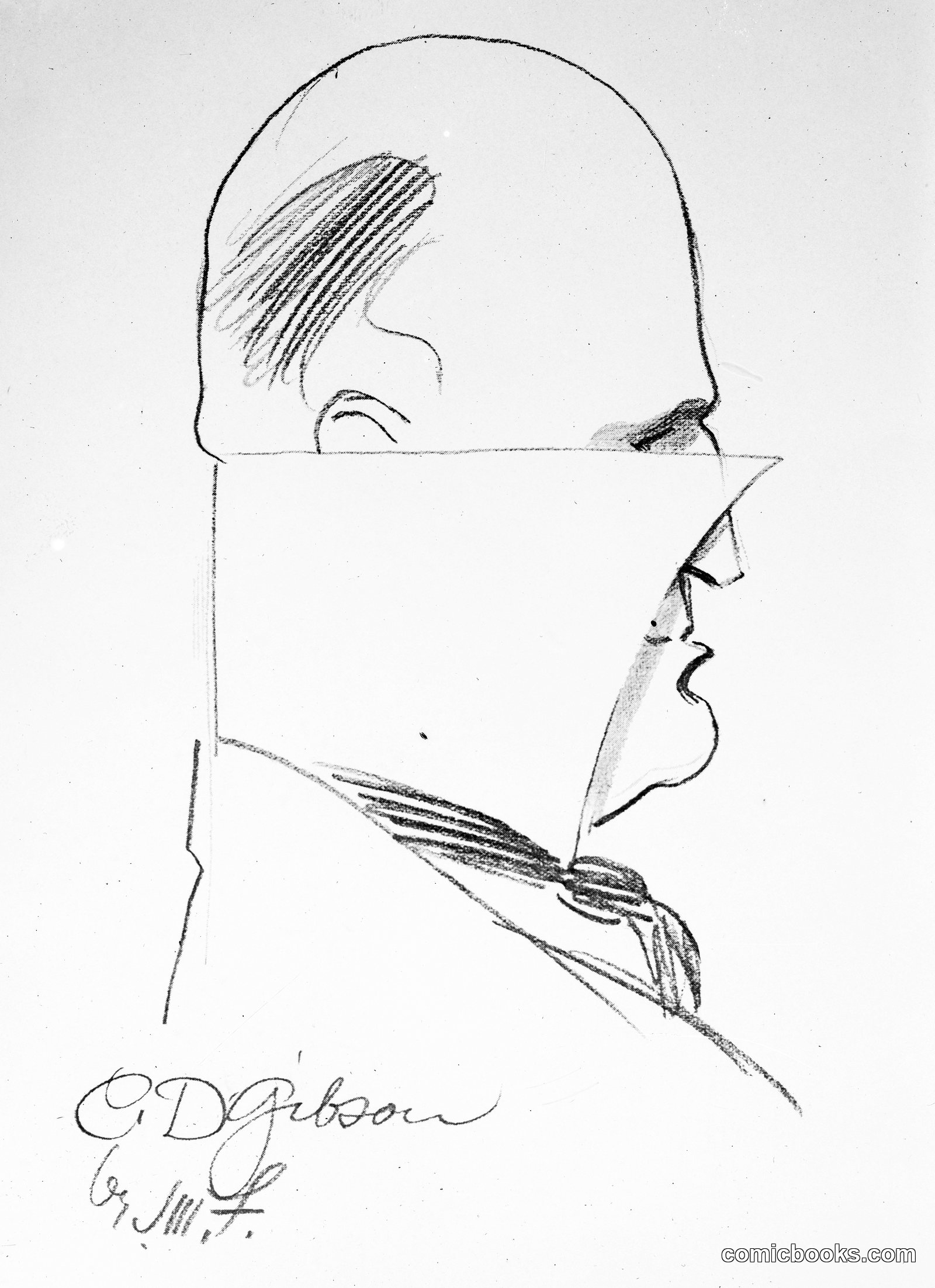 Charles Dana Gibson by James Montgomery Flagg (artist). Bain News Service (publisher).
