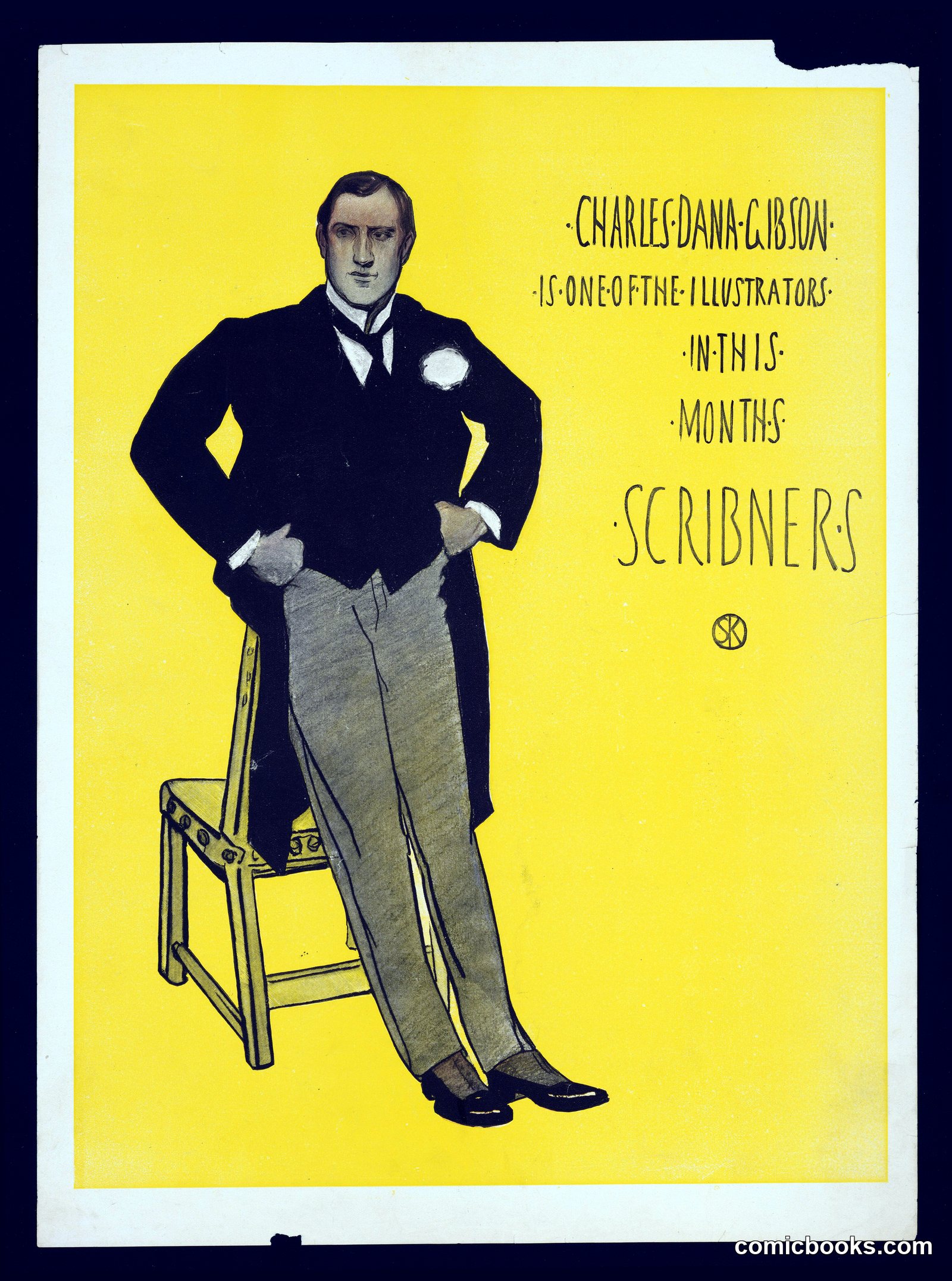 Charles Dana Gibson Is One of the Illustrators in This Month's Scribners by Kendall, William Sergeant, 1869-1938, artist