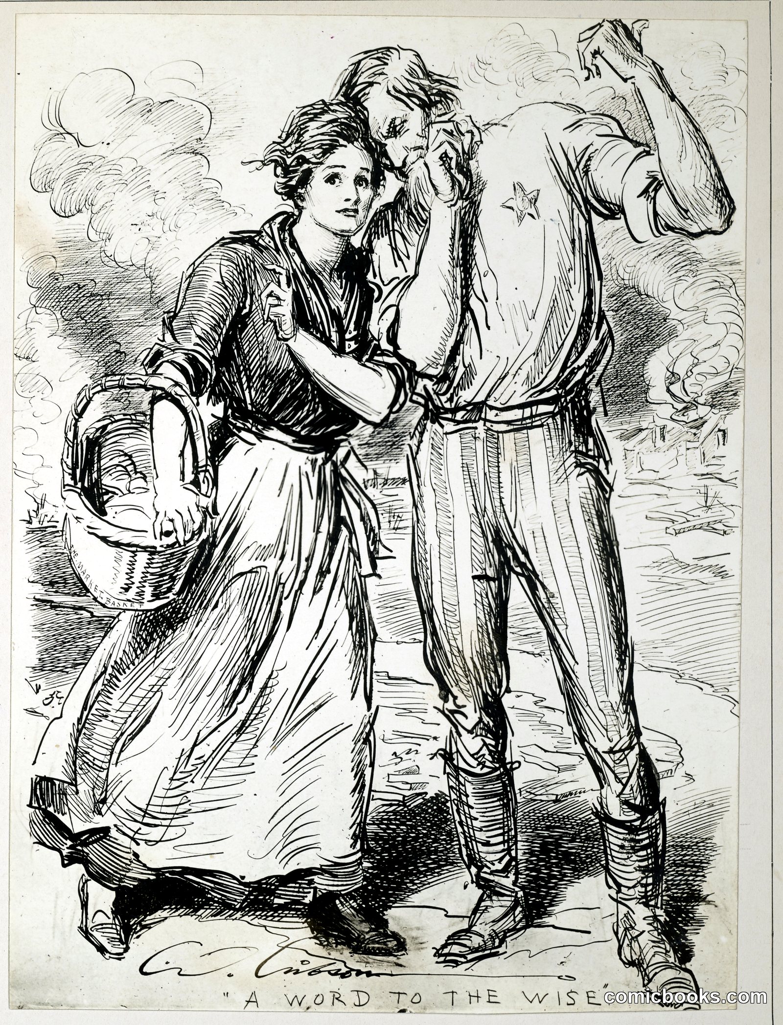 "A Word to the Wise" — Charles Dana Gibson by Charles Dana Gibson