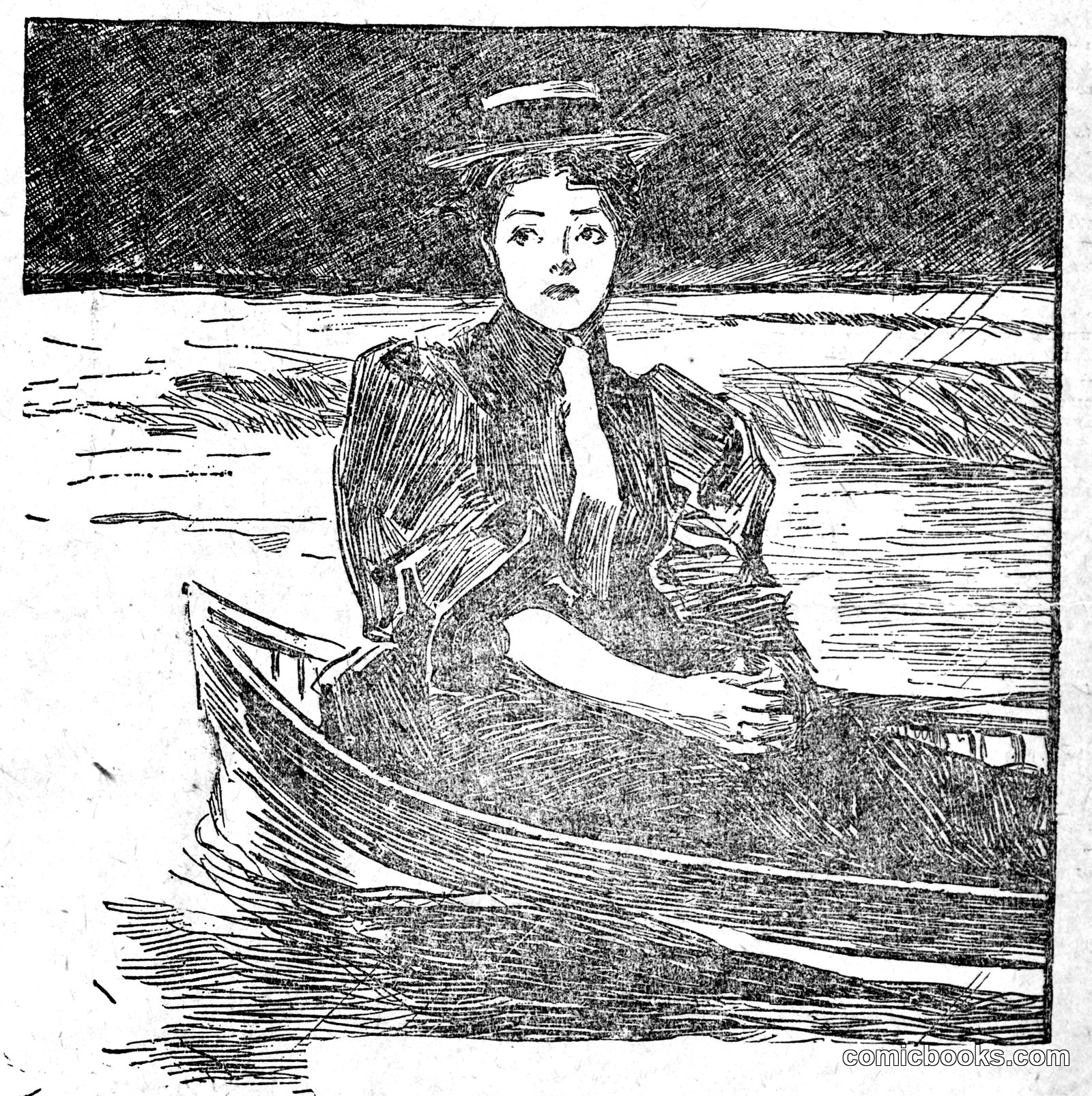 Rose Le Moine, Gibson Girl, "In Love" by Unknown author Unknown author , possibly after Charles Dan Gibson
