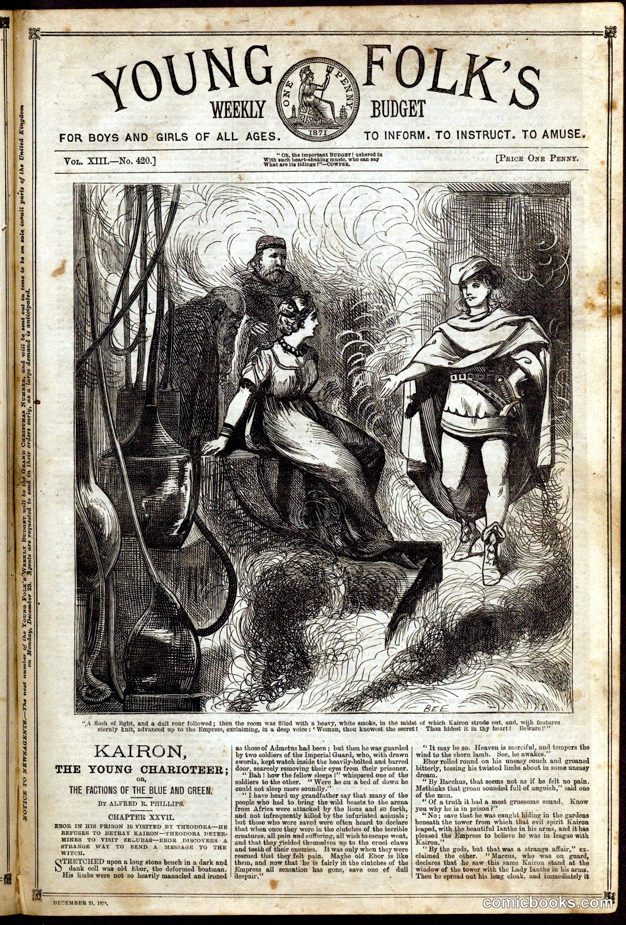 Young Folk's Weekly Budget: Kairon, The Young Charioteer