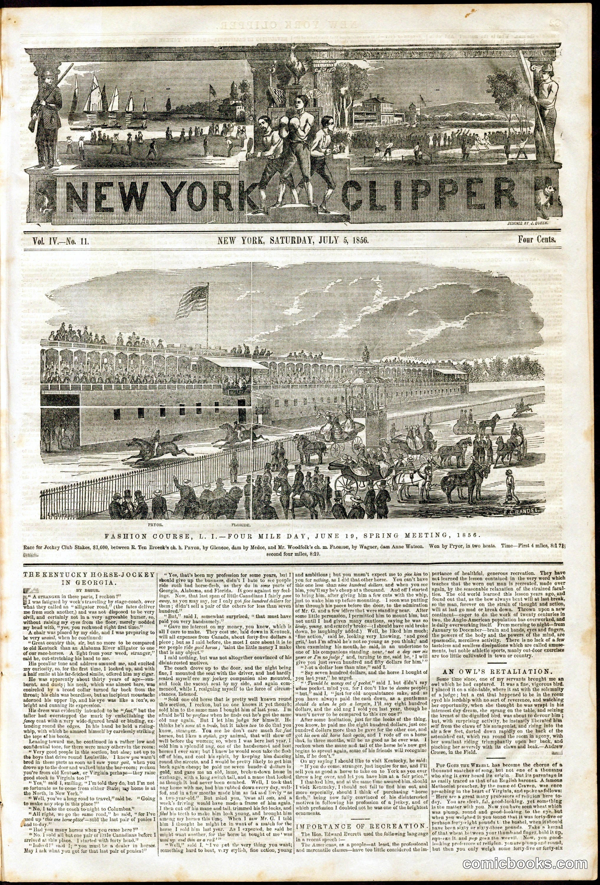 New York Clipper, Vol. IV, No. 11