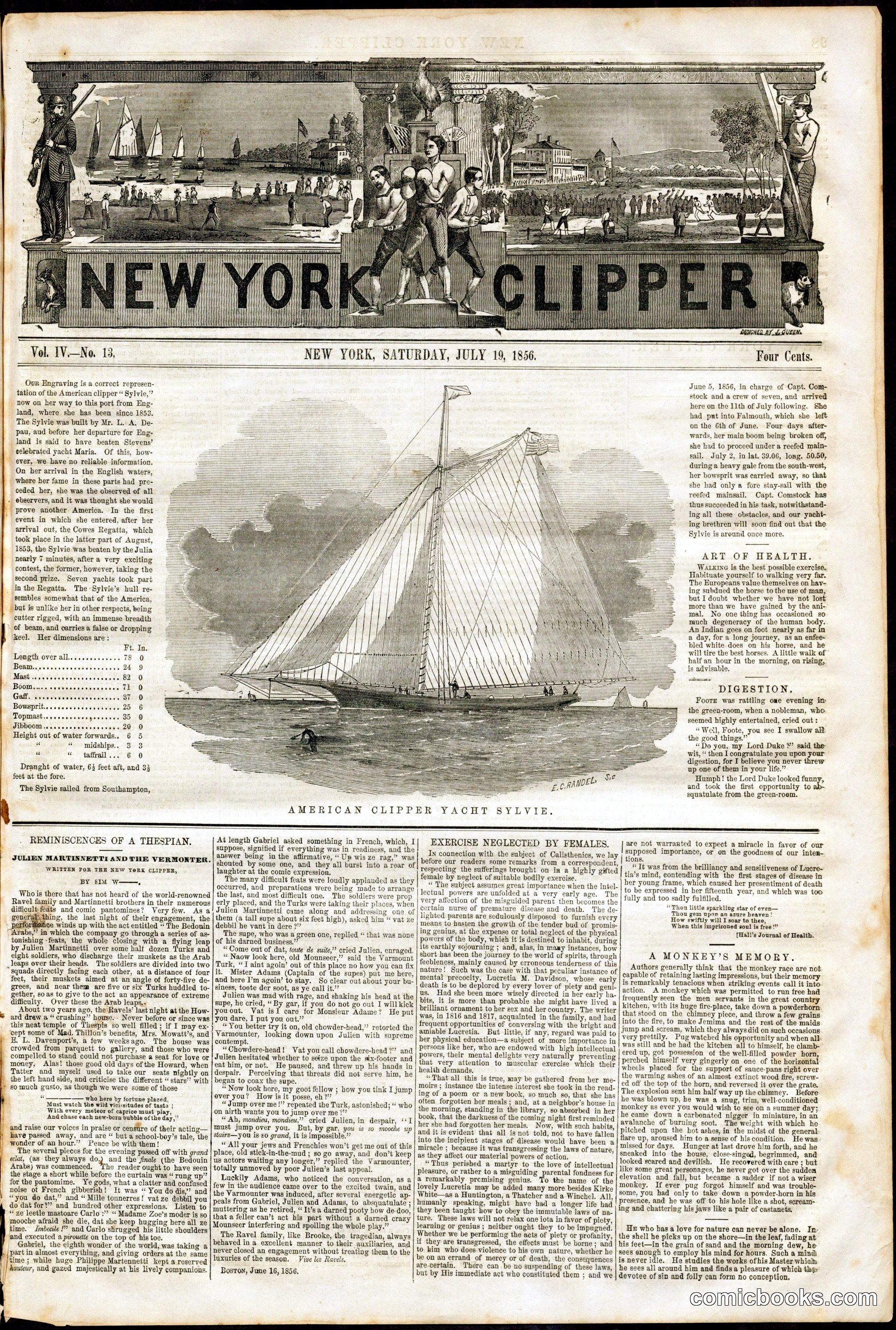 New York Clipper (Vol. IV, No. 13)