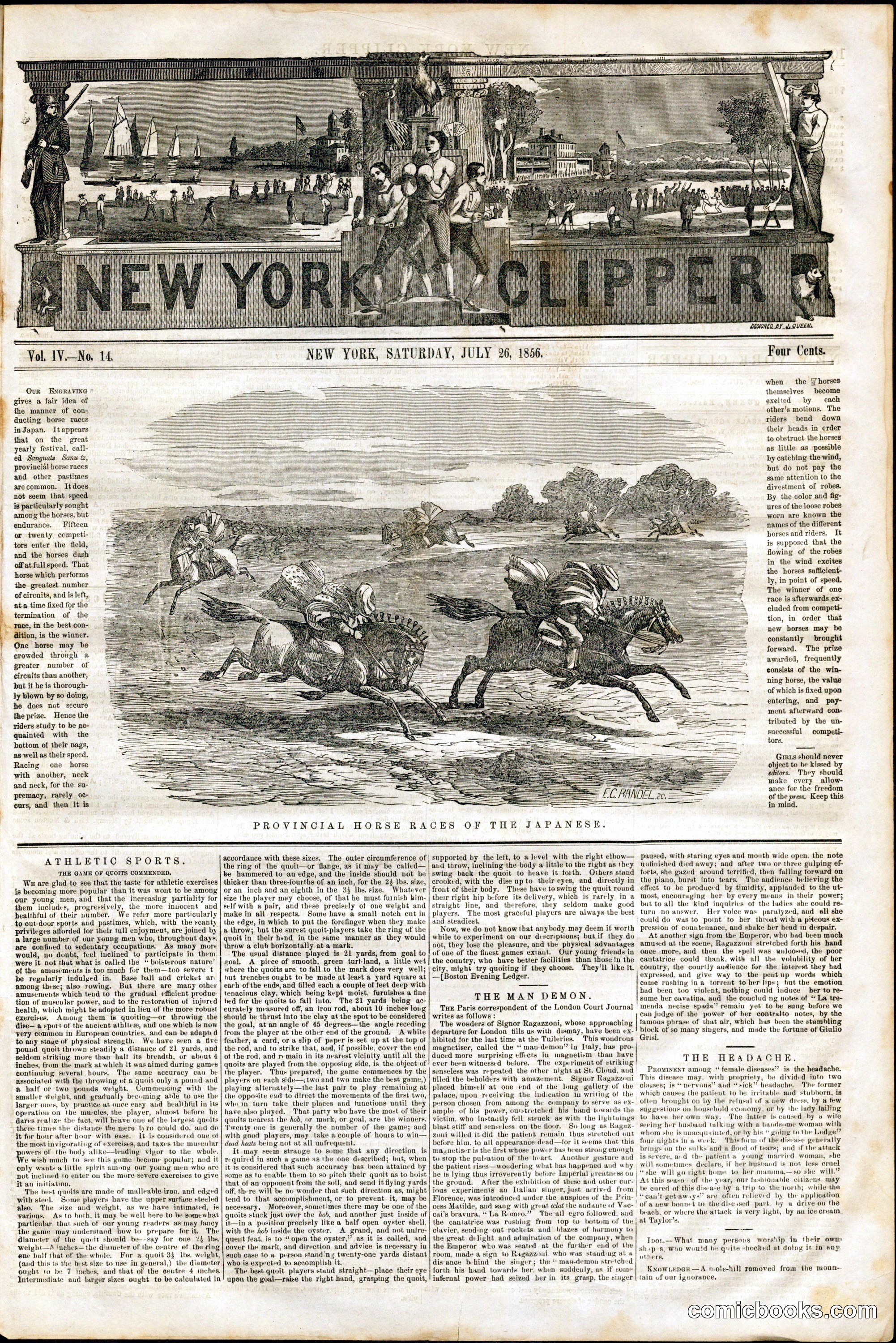 New York Clipper, Vol. IV, No. 14