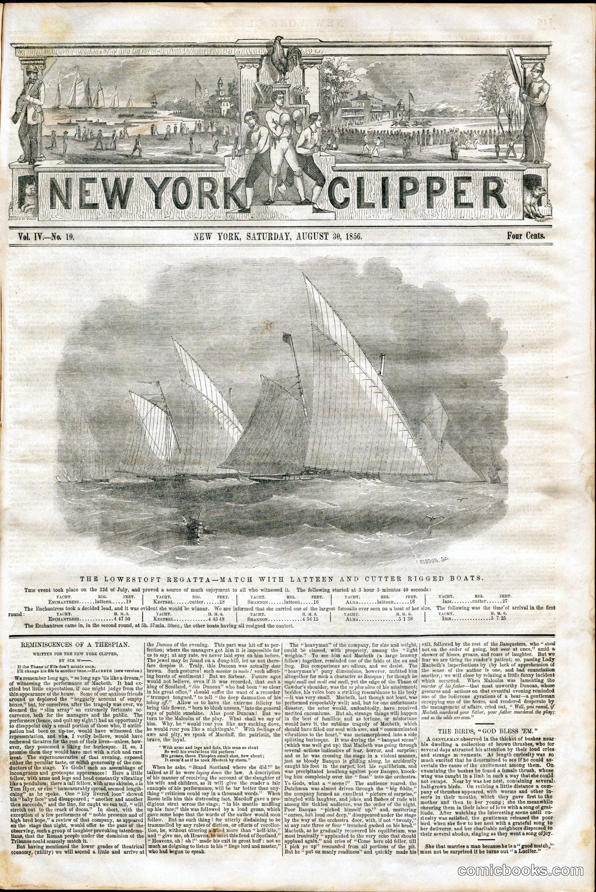 New York Clipper, Vol. IV, No. 19