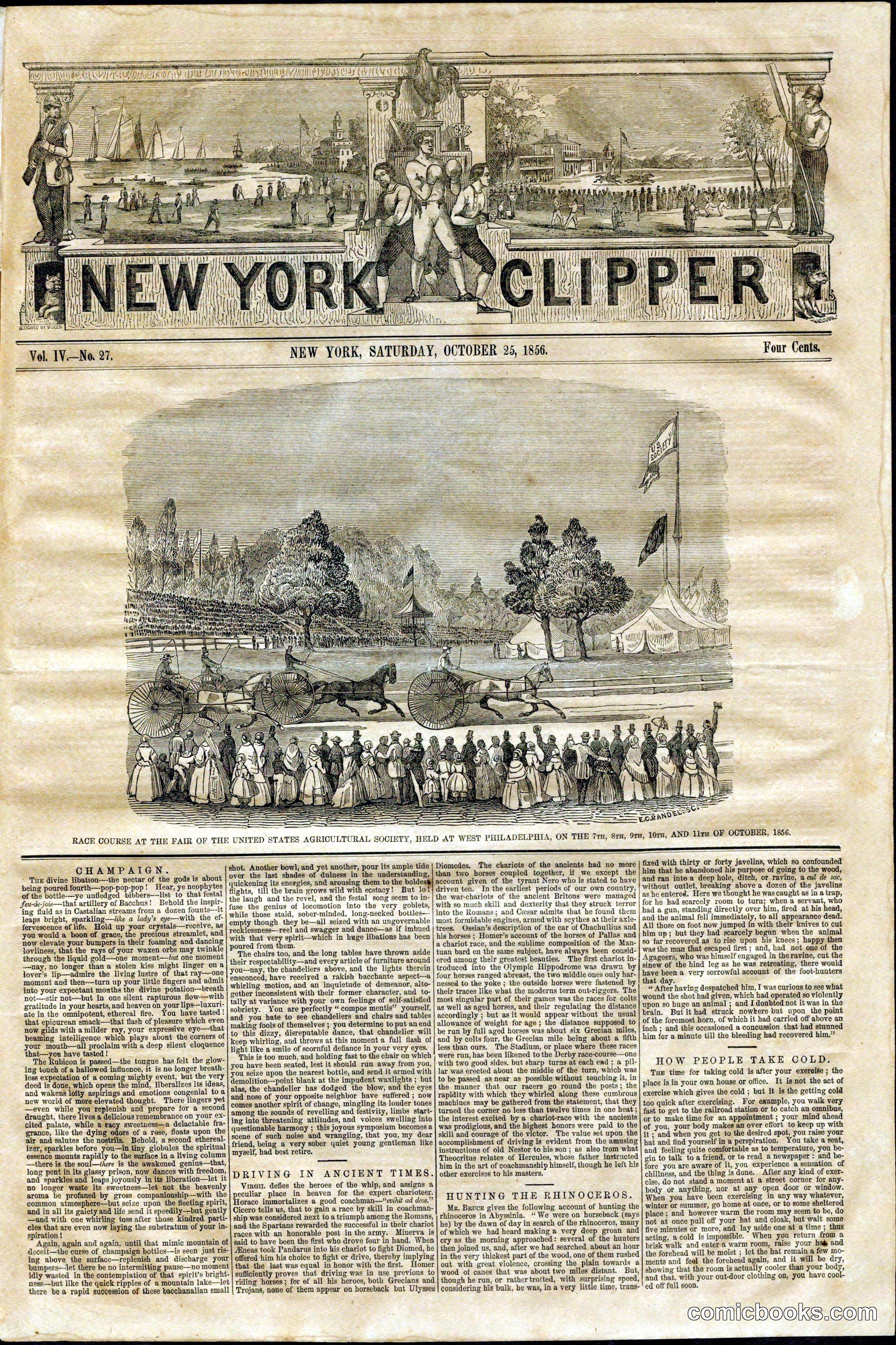 New York Clipper, Vol. IV, No. 27