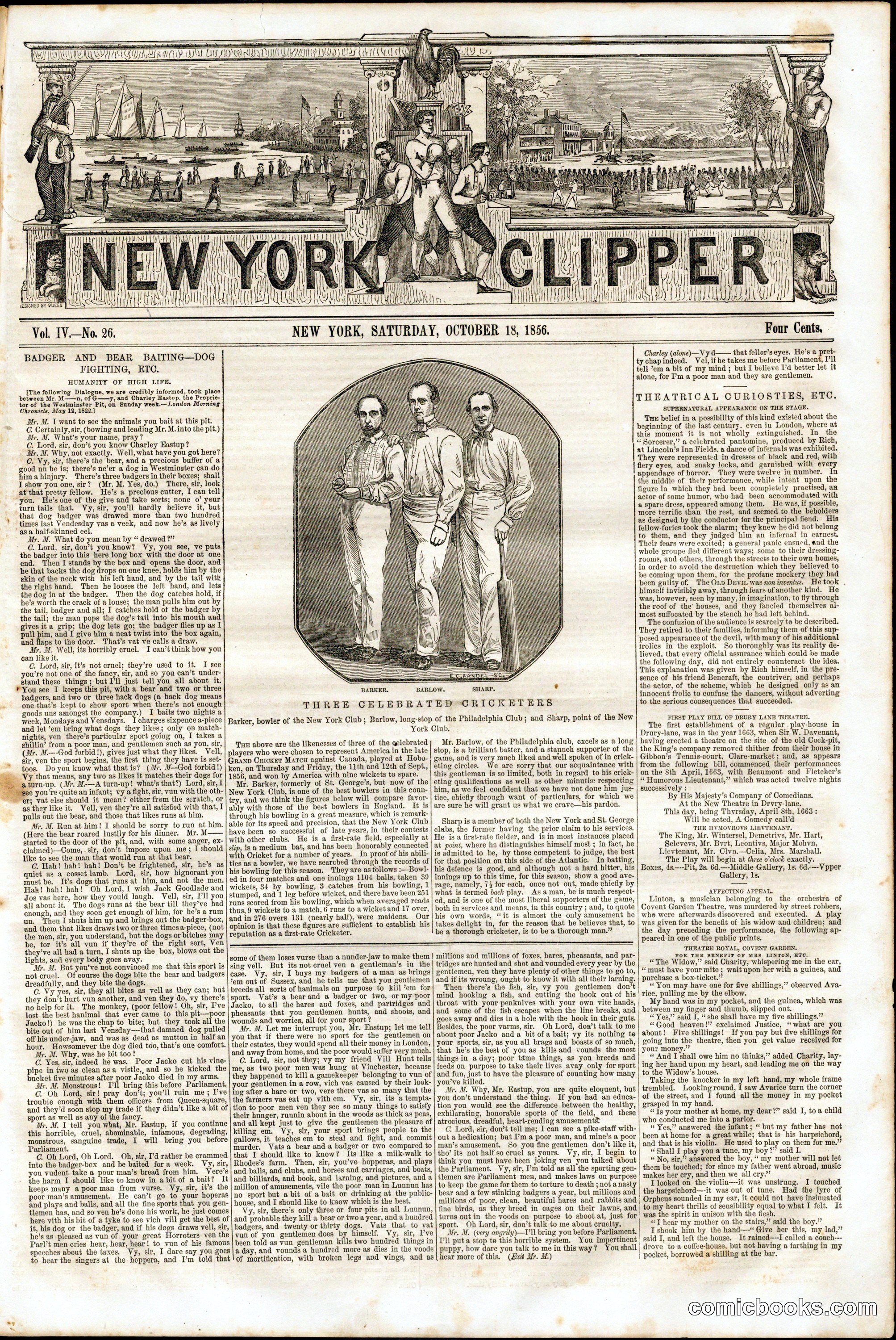 New York Clipper, Vol. IV, No. 26