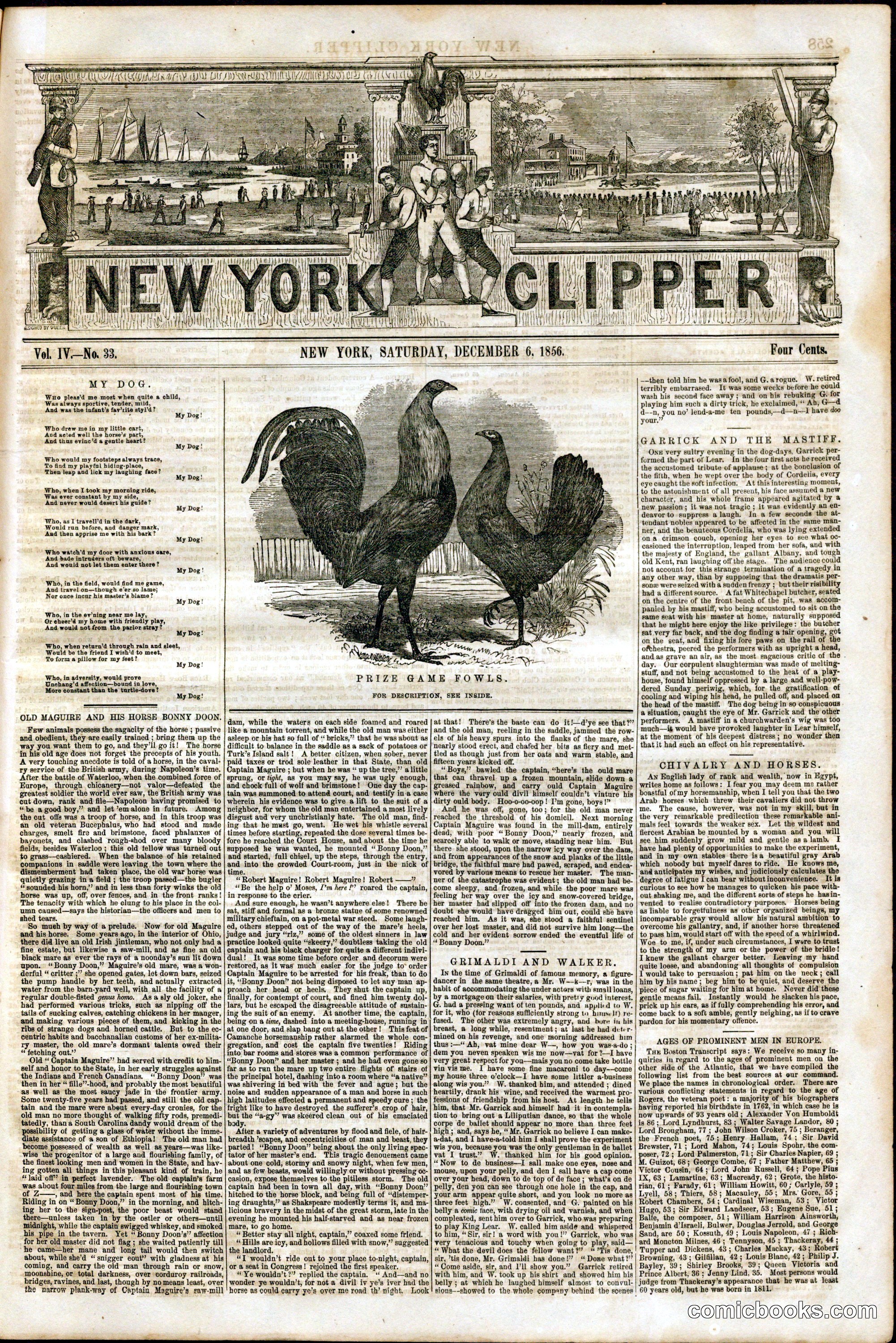 New York Clipper, Vol. IV, No. 33