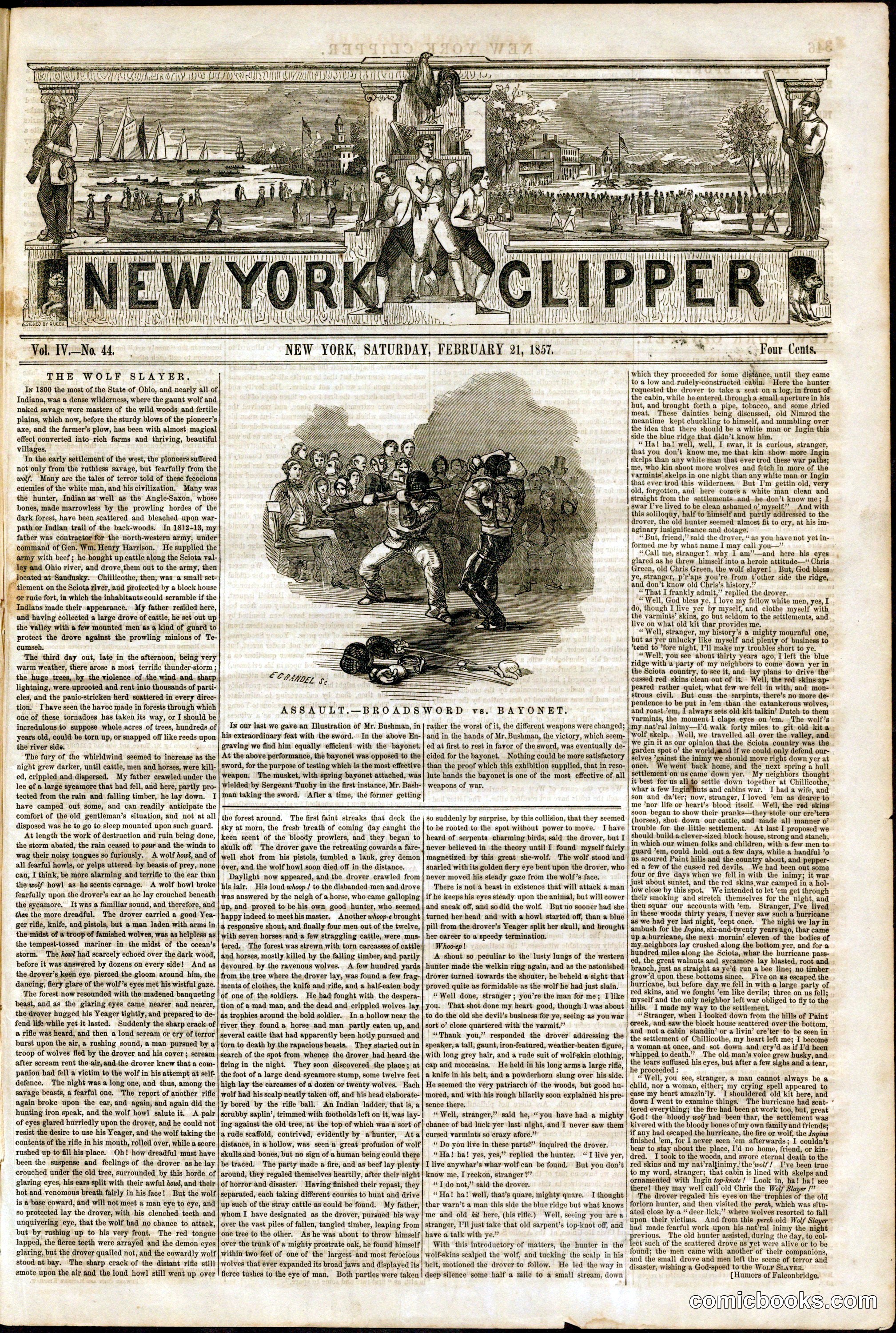 New York Clipper, Vol. IV, No. 44