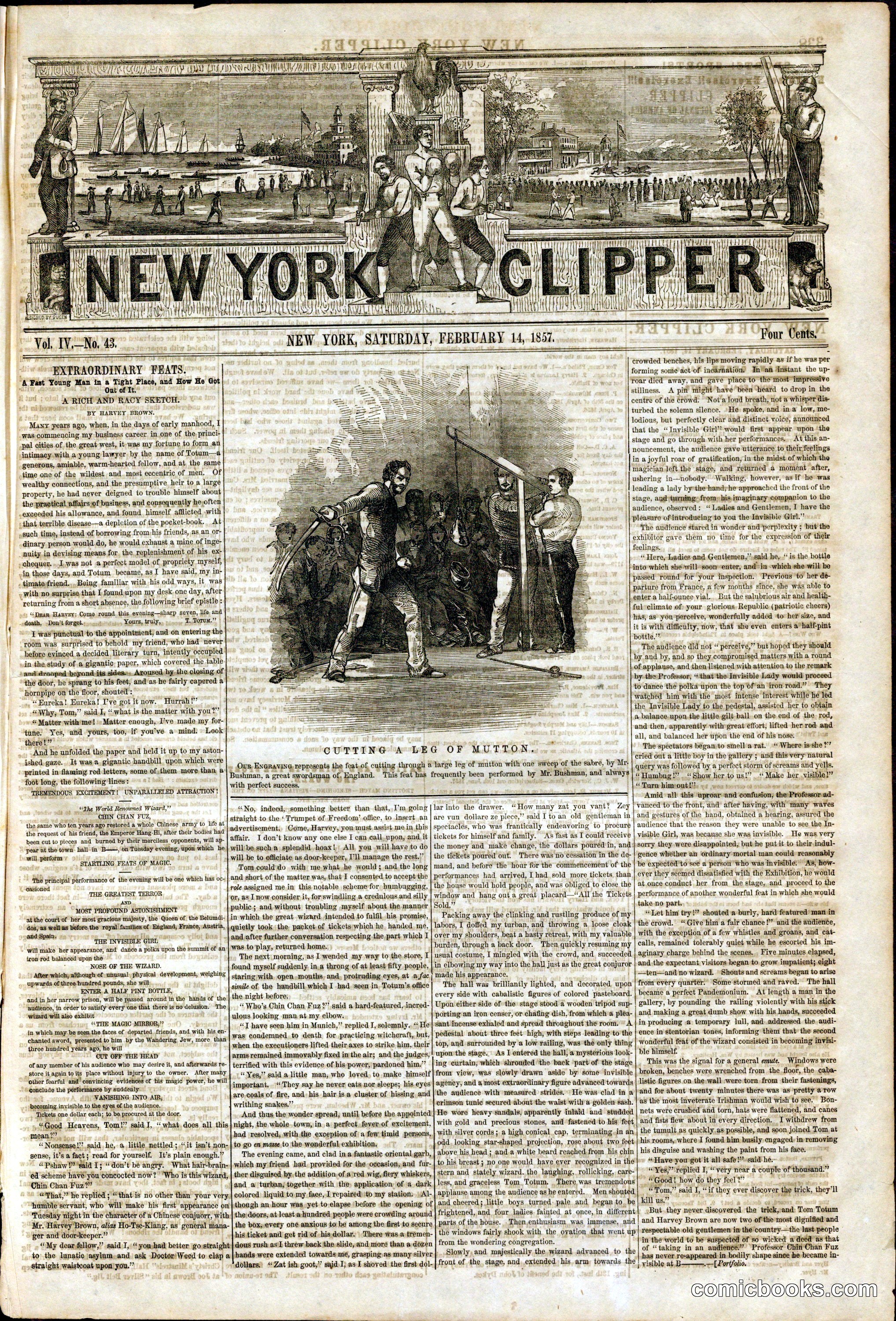 New York Clipper, Vol. IV, No. 43