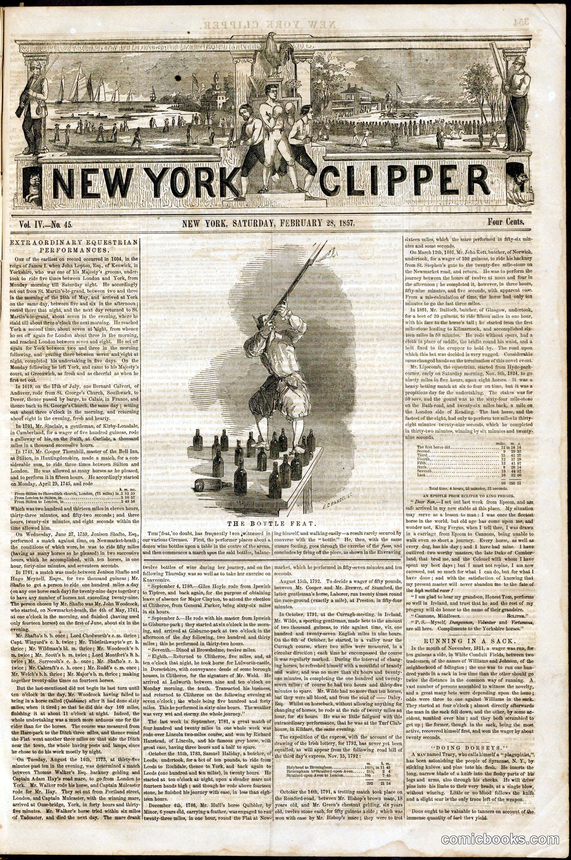 New York Clipper, Vol. IV, No. 45