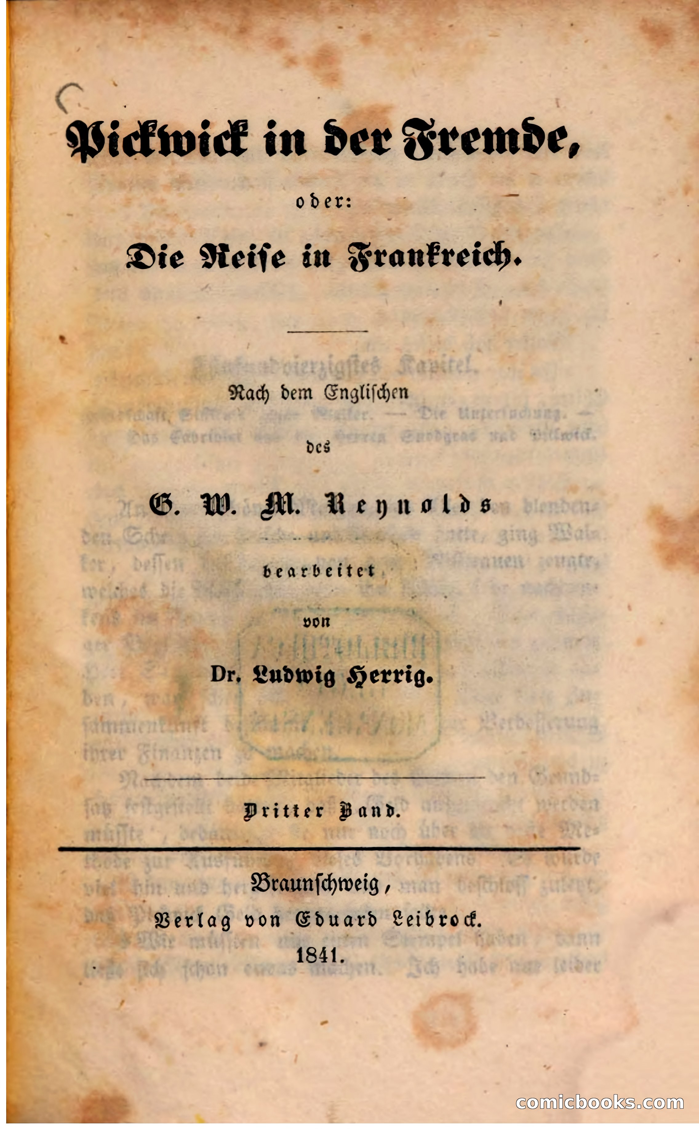 Pickwick in der Fremde (Pickwick Abroad) — page 3 of 281