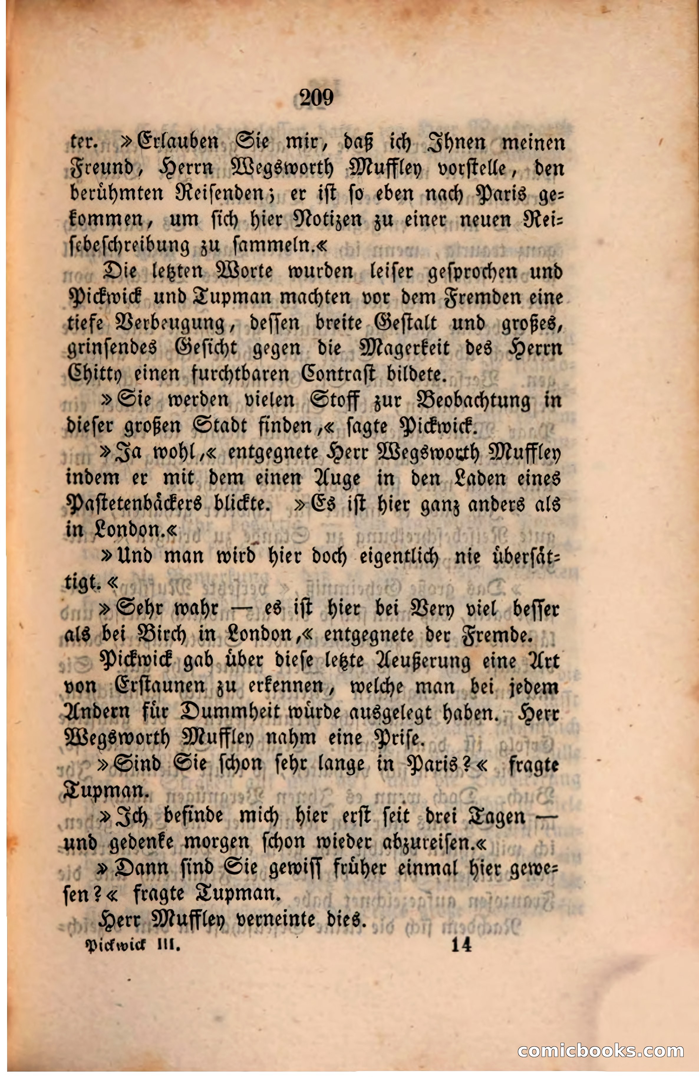 Pickwick in der Fremde (Pickwick Abroad) — page 215 of 281
