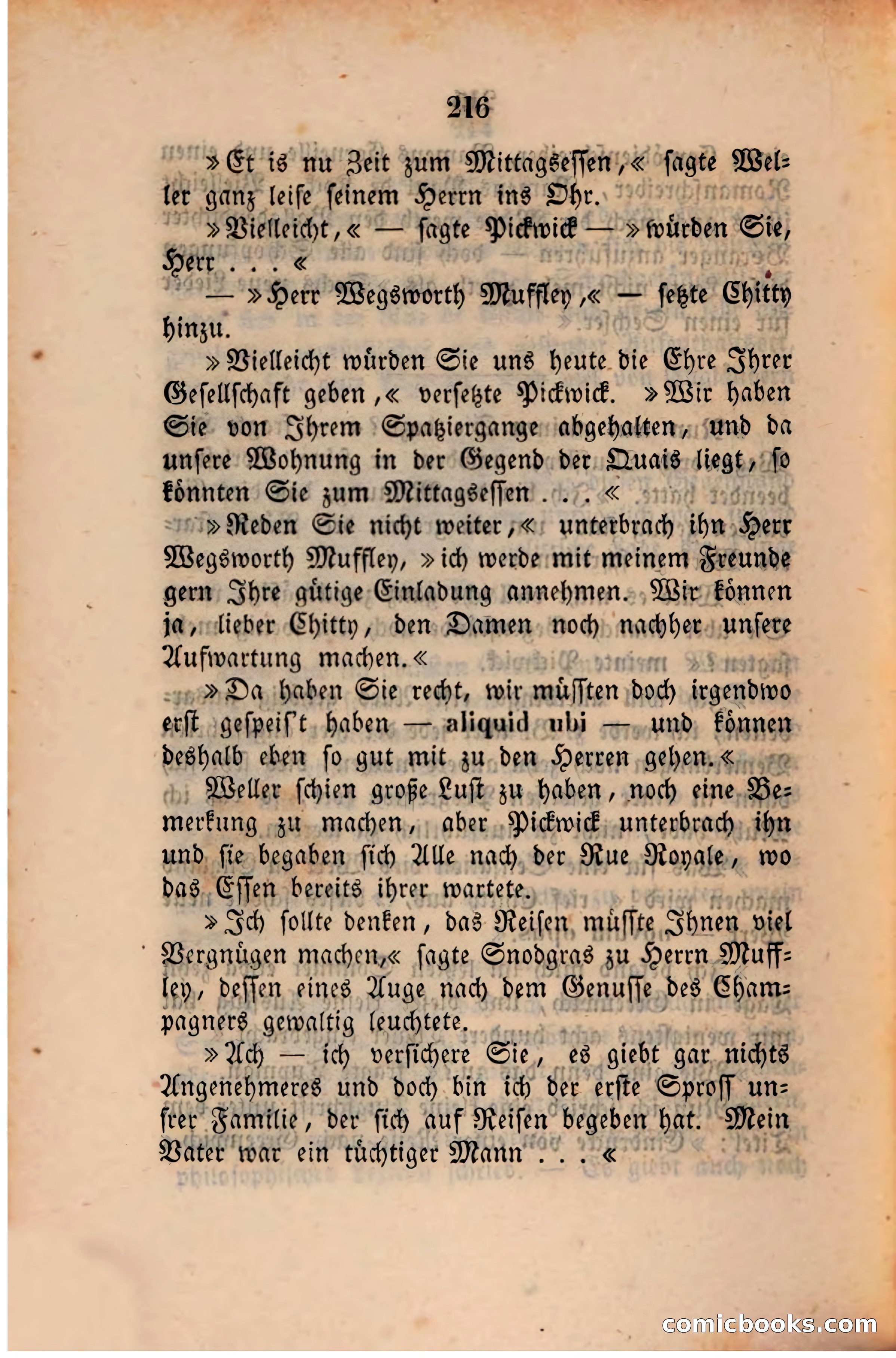 Pickwick in der Fremde (Pickwick Abroad) — page 222 of 281