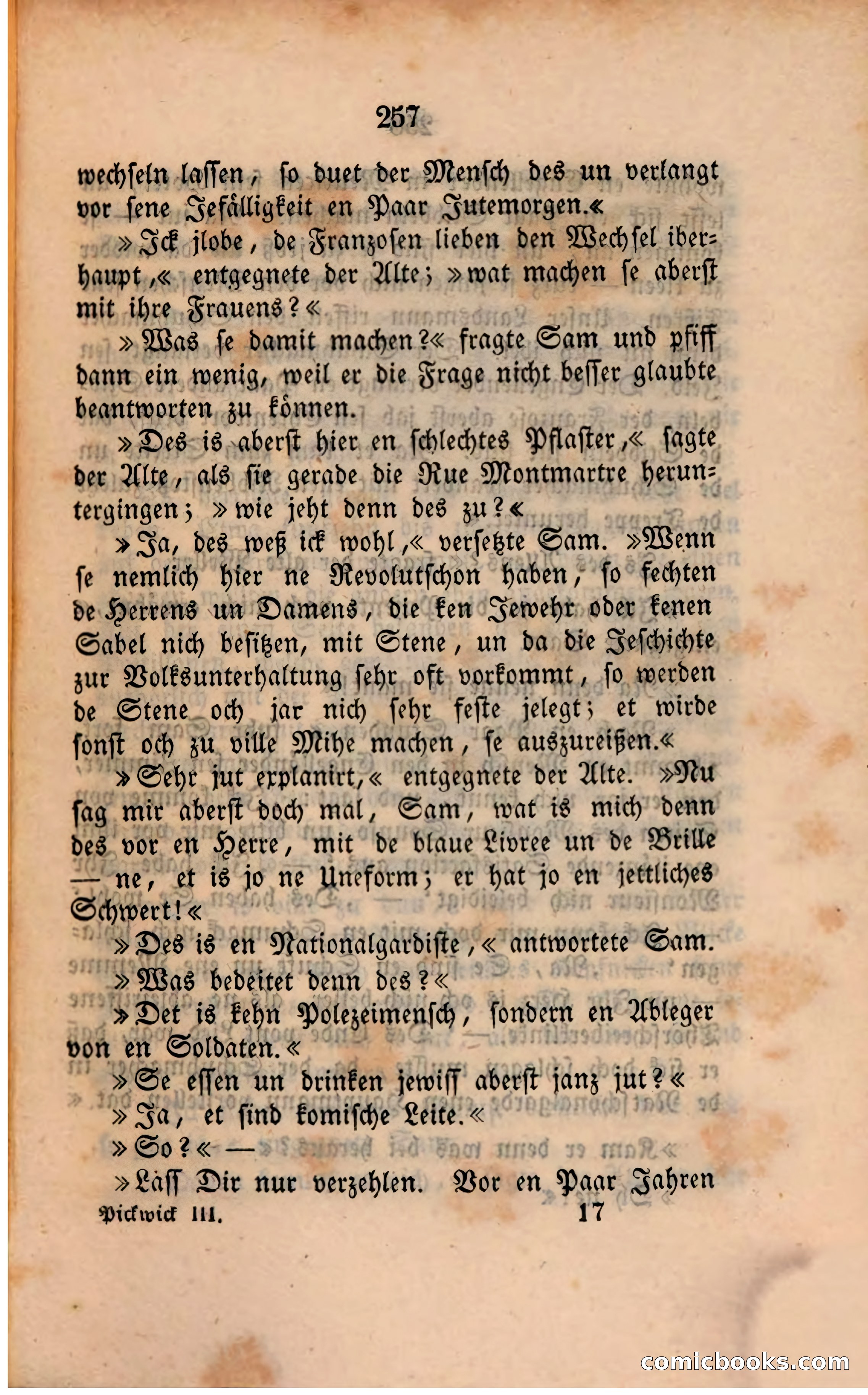 Pickwick in der Fremde (Pickwick Abroad) — page 265 of 281