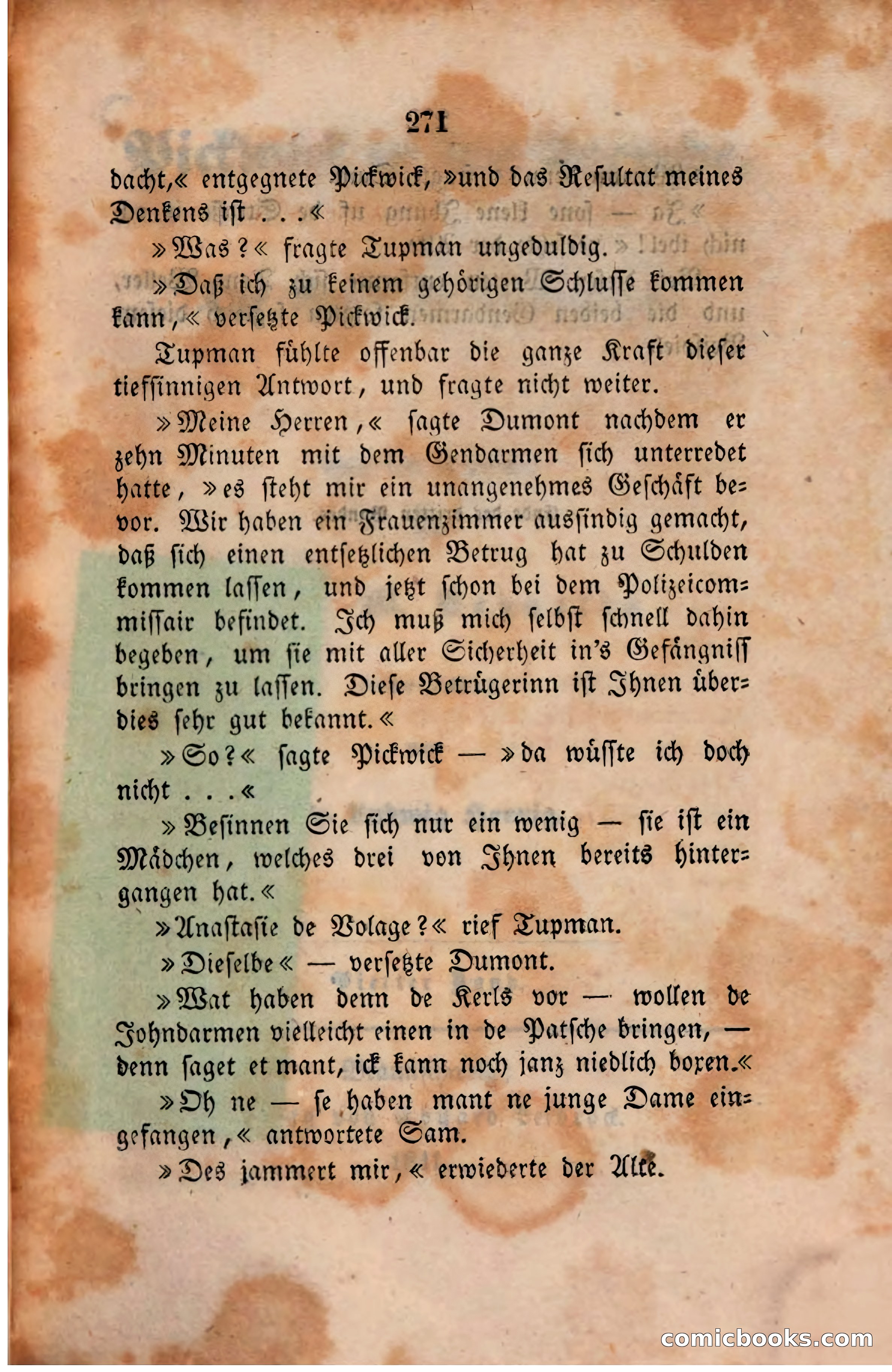 Pickwick in der Fremde (Pickwick Abroad) — page 279 of 281