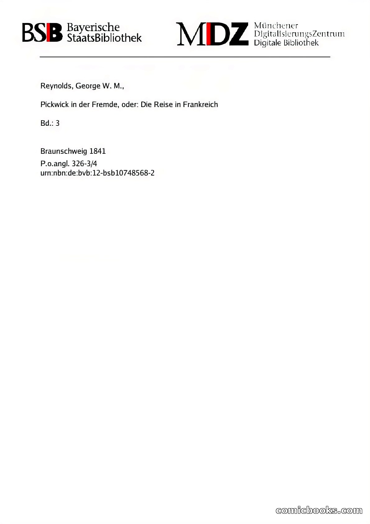 Pickwick in der Fremde (Pickwick Abroad) — page 281 of 281