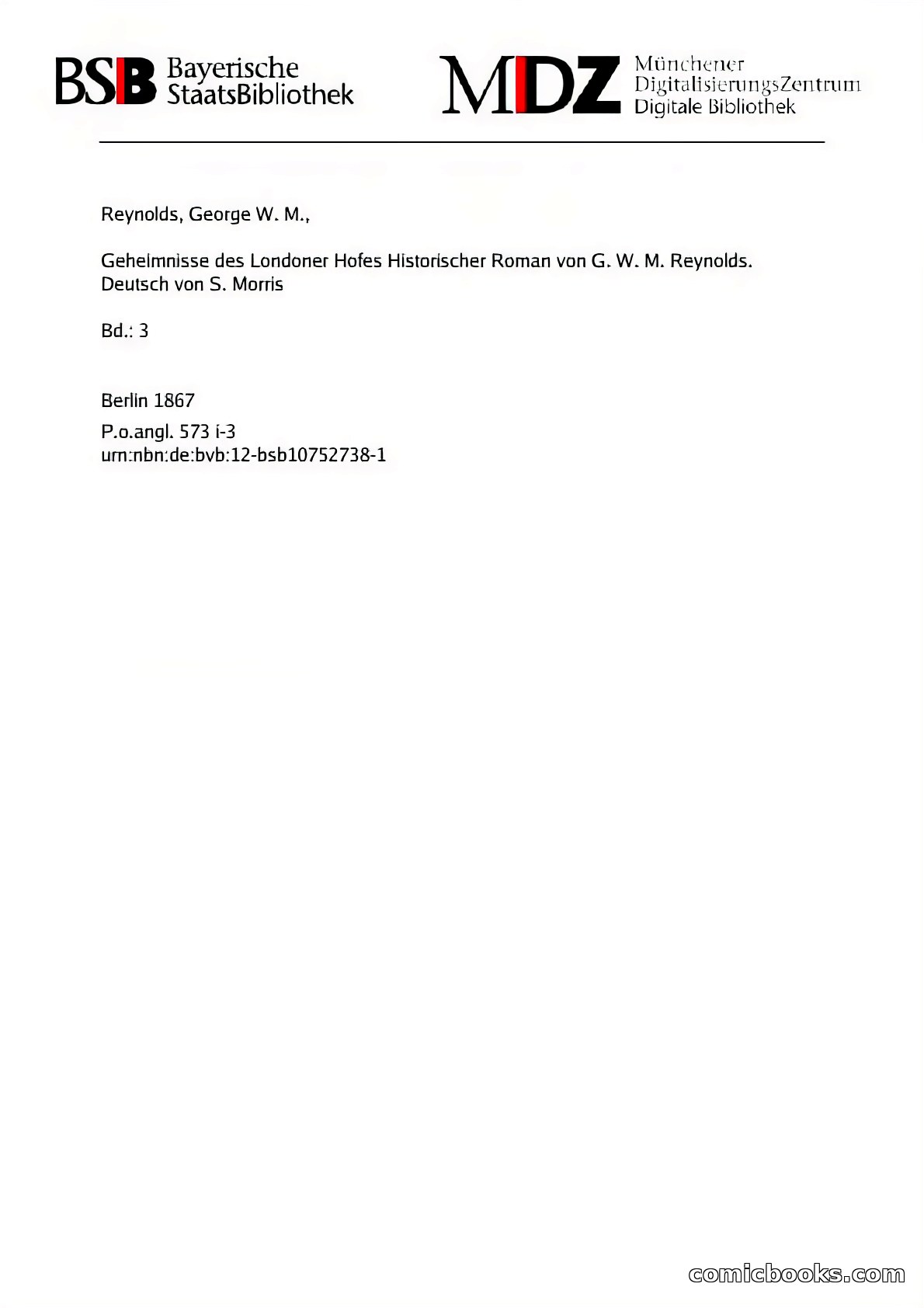 Geheimnisse des Londoner Hofes — page 305 of 301