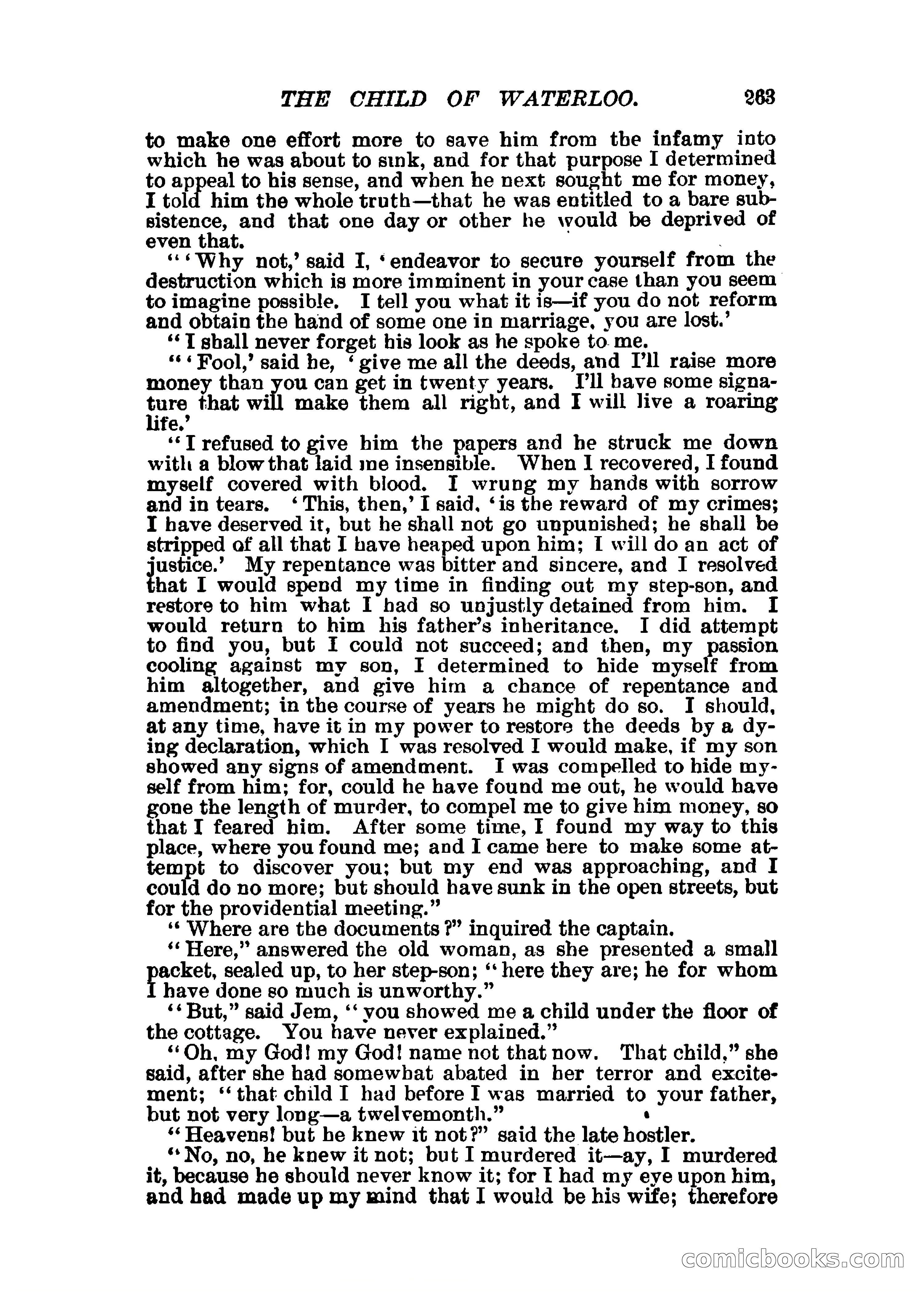 The Child of Waterloo, or, The Horrors of the Battle-Field — page 266 of 308