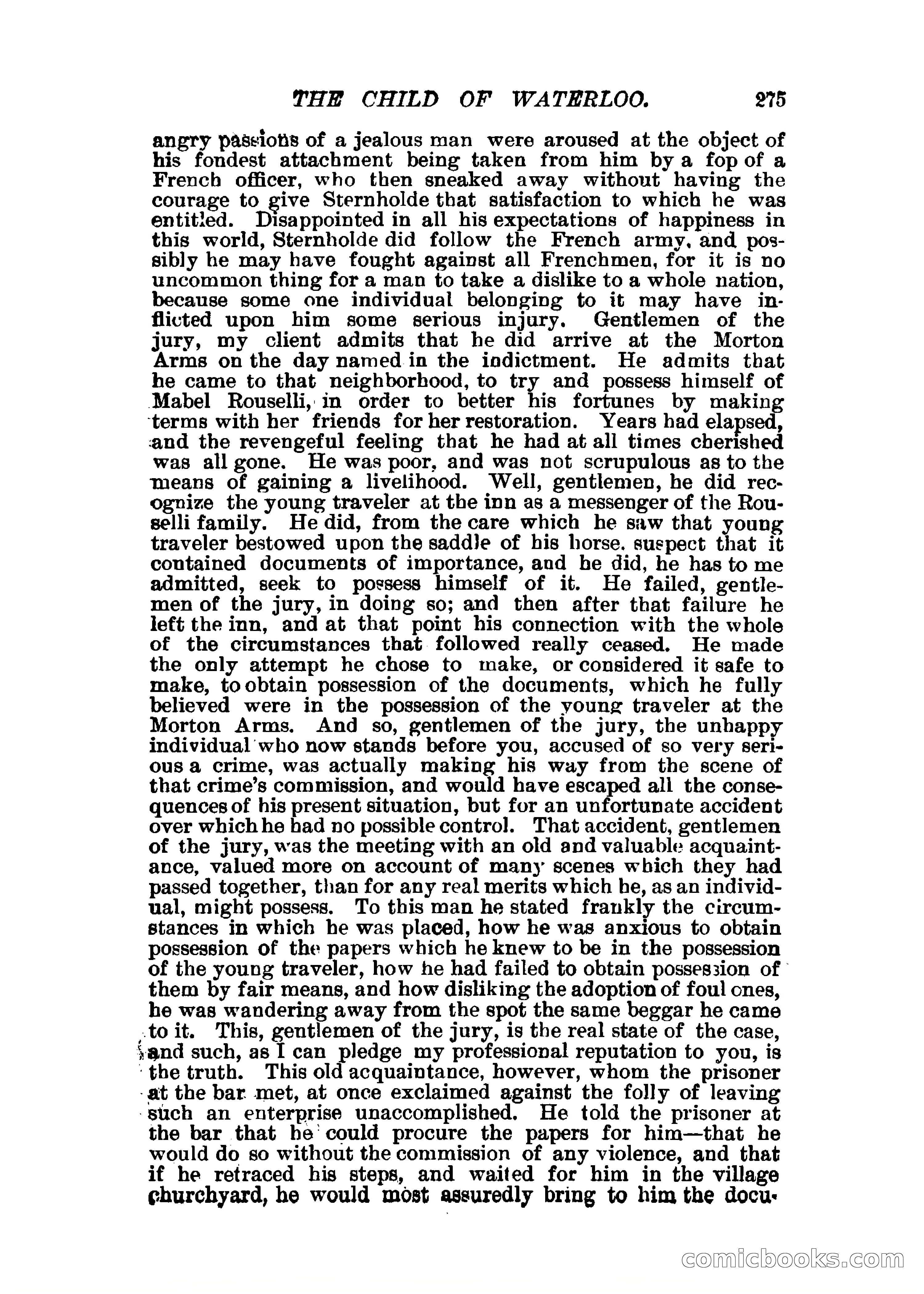 The Child of Waterloo, or, The Horrors of the Battle-Field — page 278 of 308