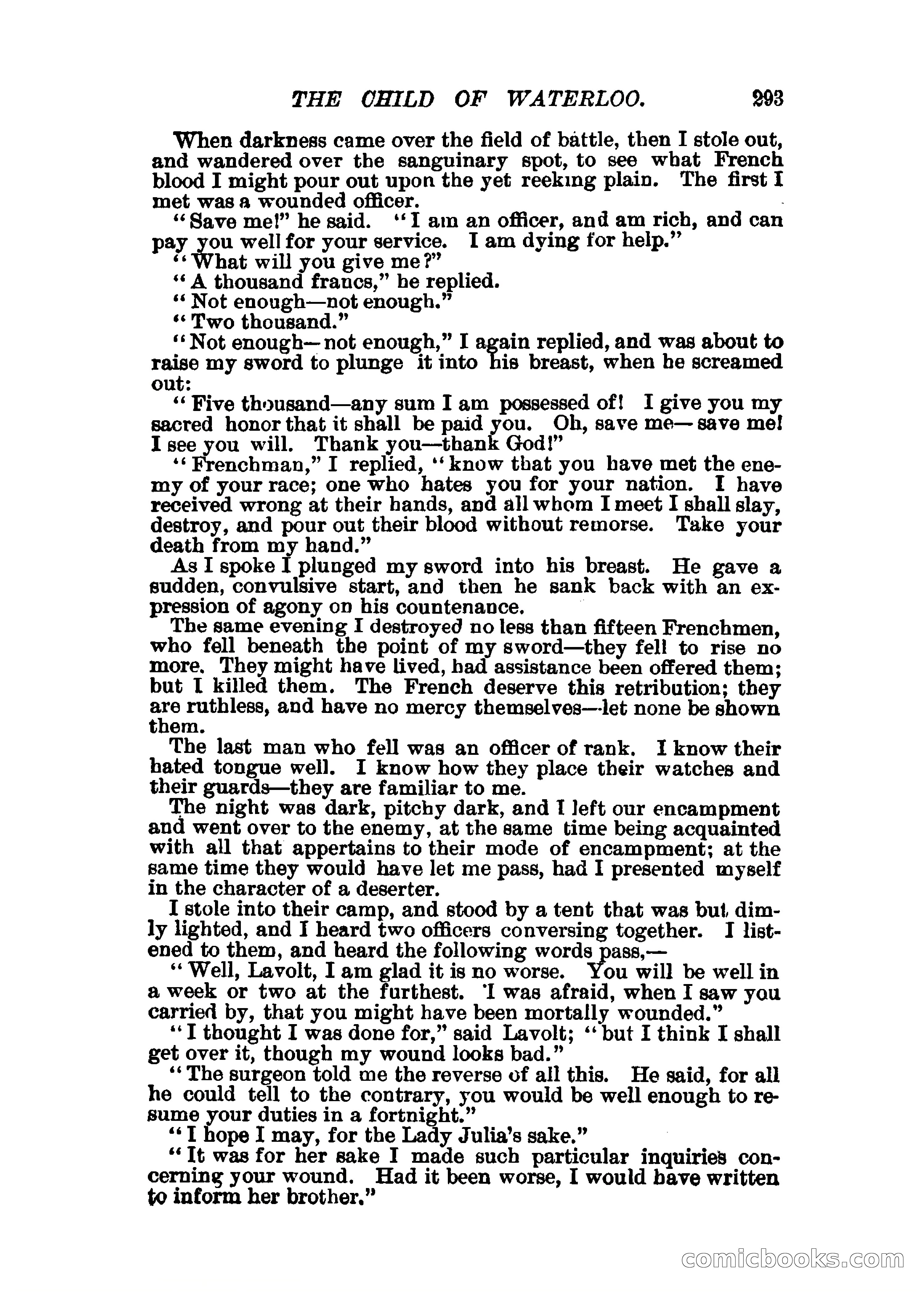 The Child of Waterloo, or, The Horrors of the Battle-Field — page 296 of 308