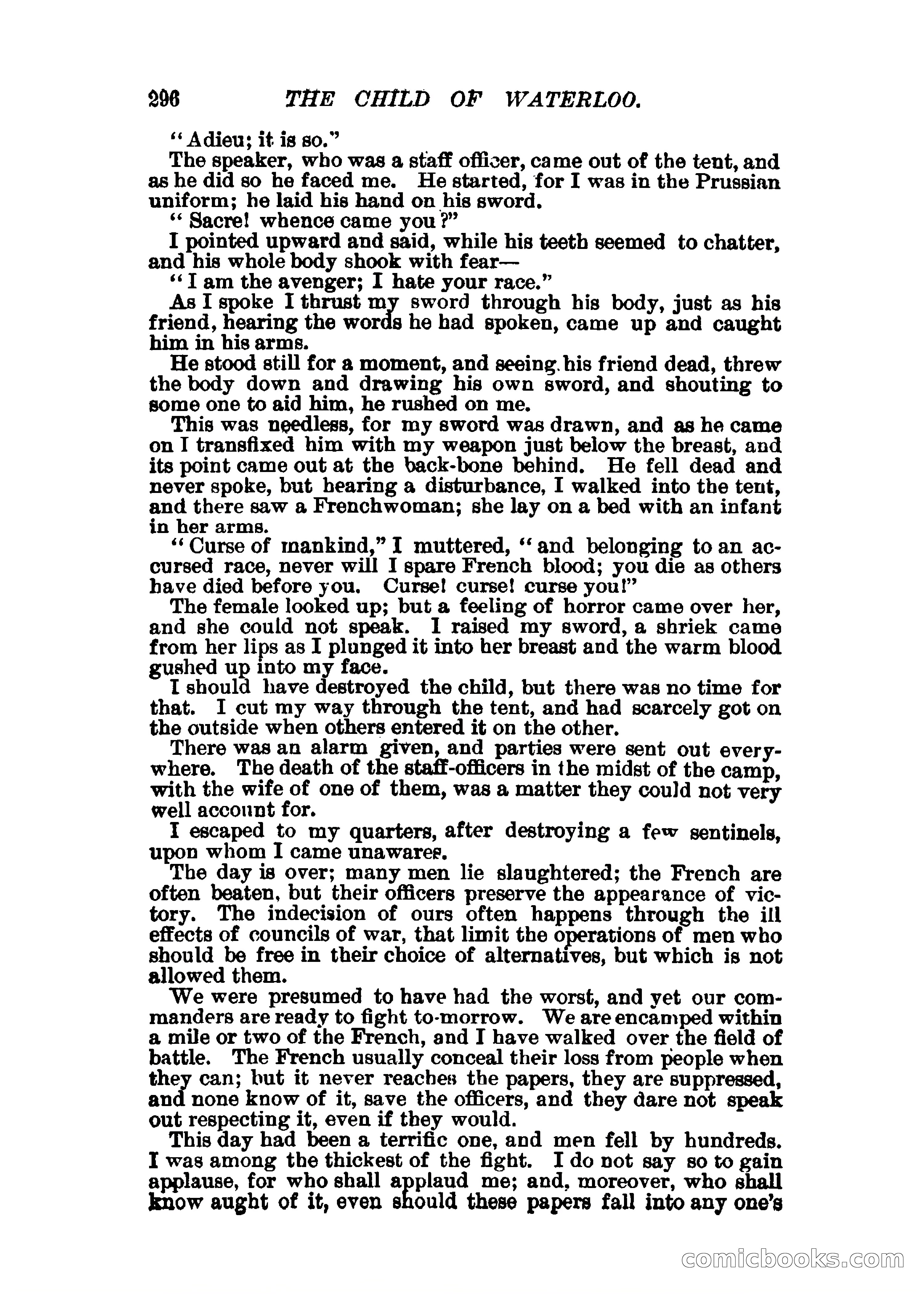 The Child of Waterloo, or, The Horrors of the Battle-Field — page 299 of 308
