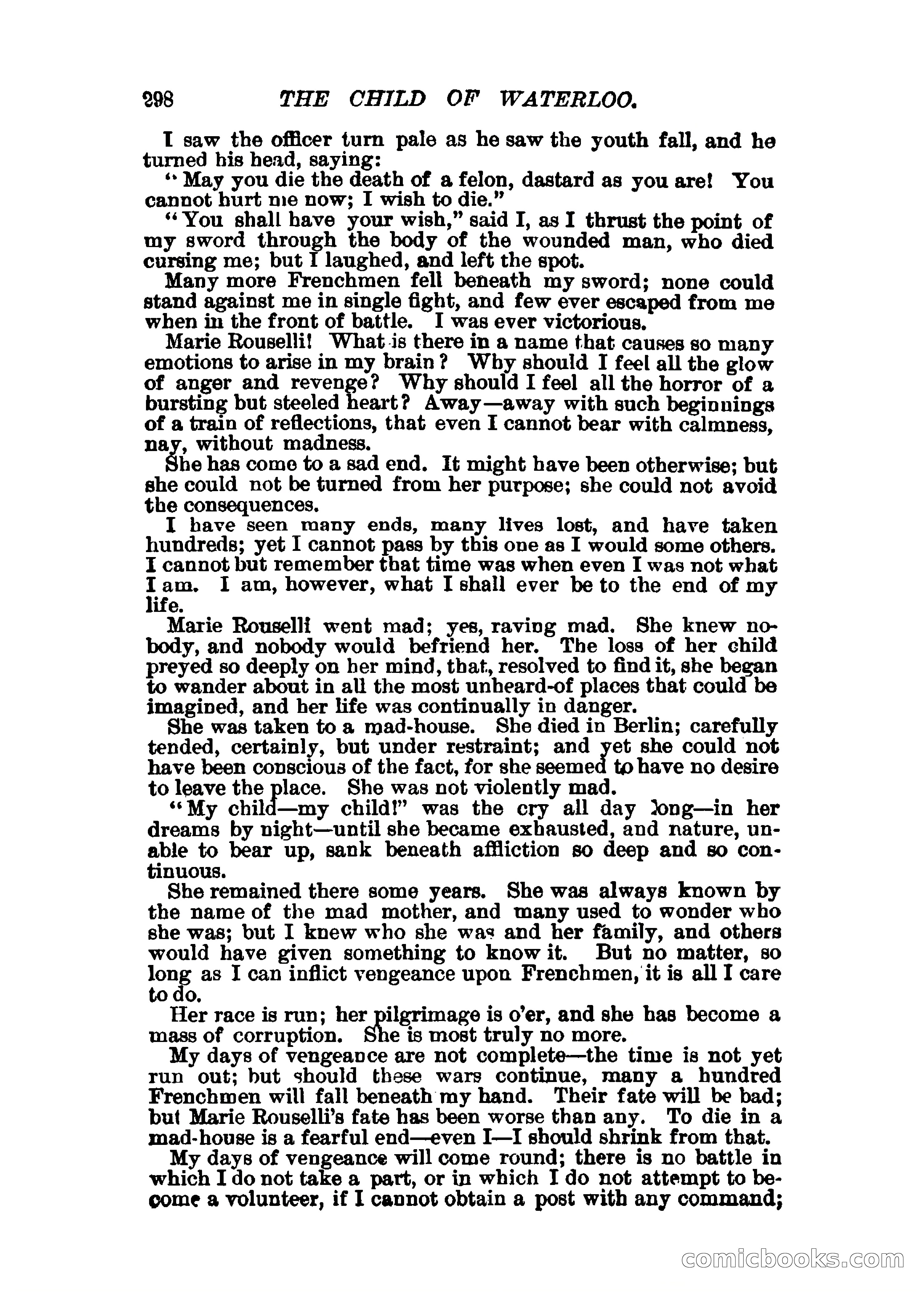 The Child of Waterloo, or, The Horrors of the Battle-Field — page 301 of 308