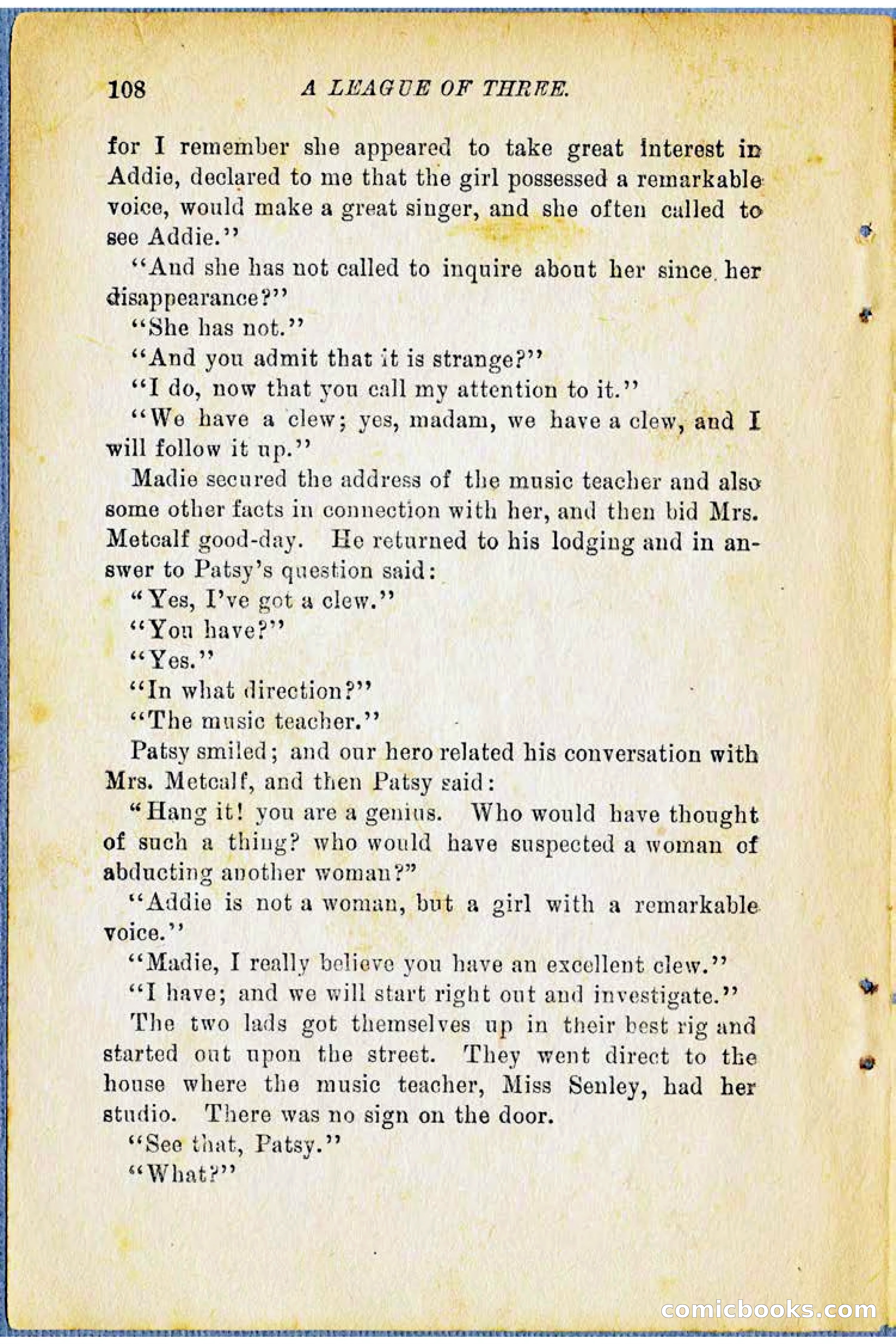 A League of Three: Boy's Detective Stratagems — page 110 of 400