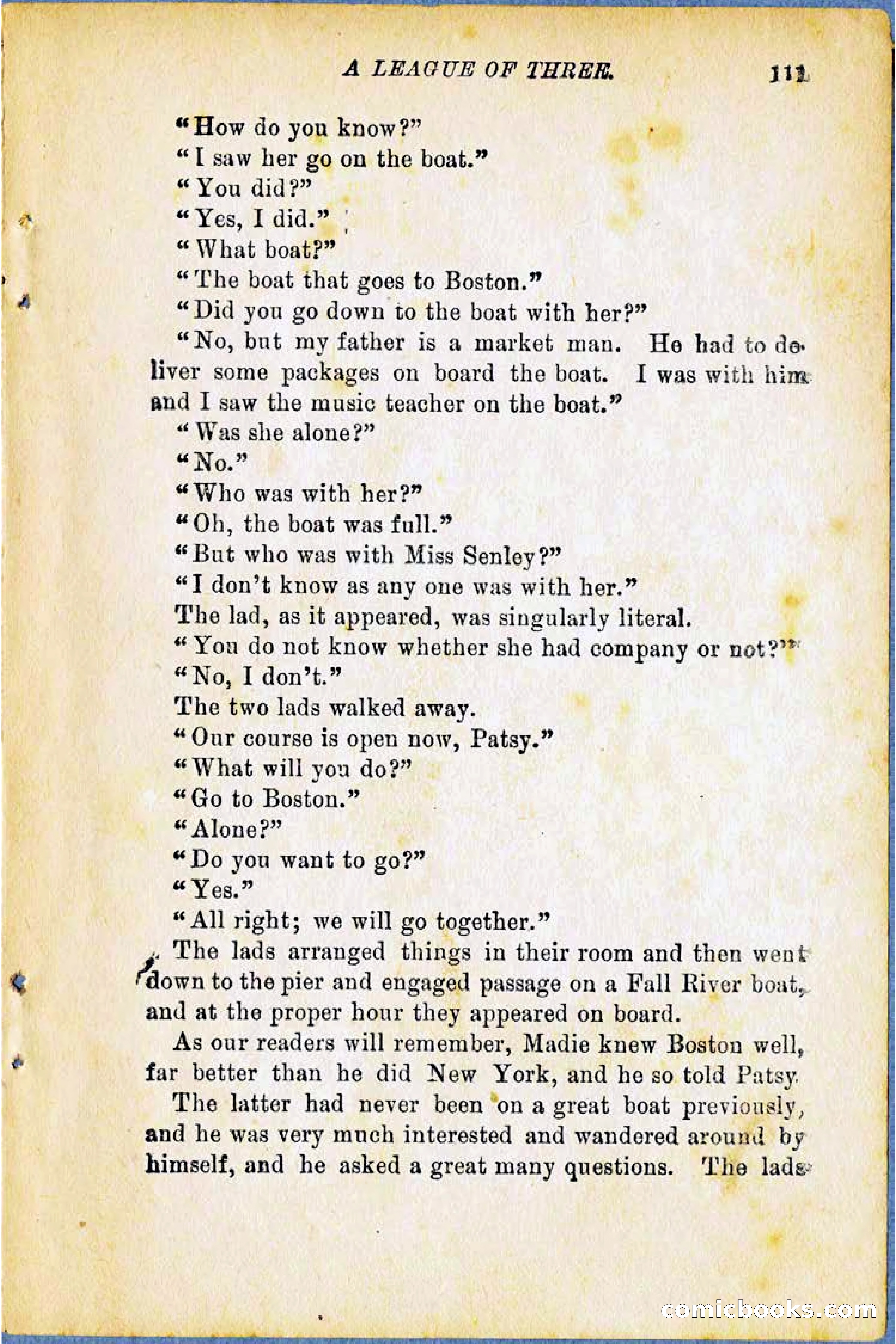 A League of Three: Boy's Detective Stratagems — page 113 of 400