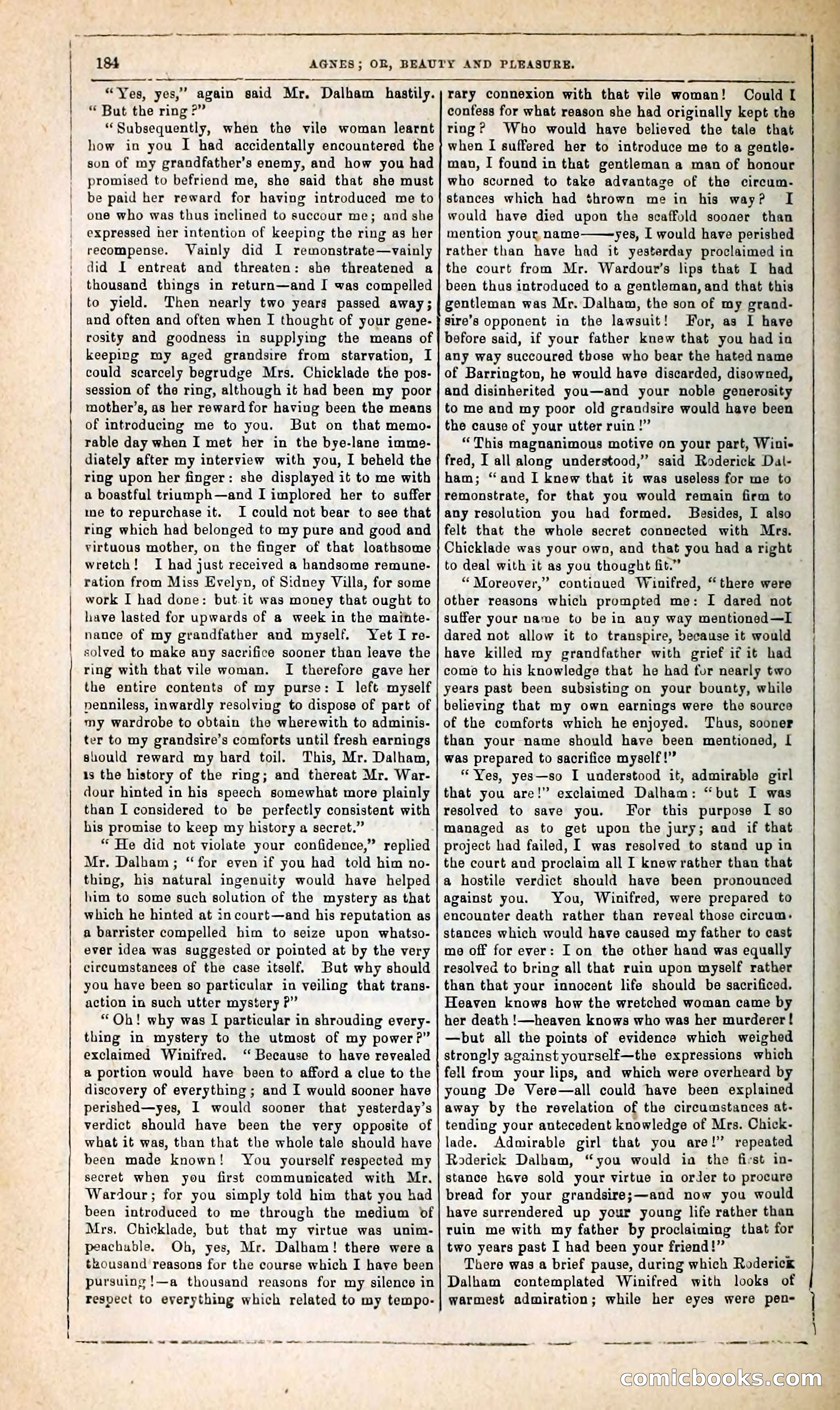 Agnes, or, Beauty and Pleasure — page 192 of 394