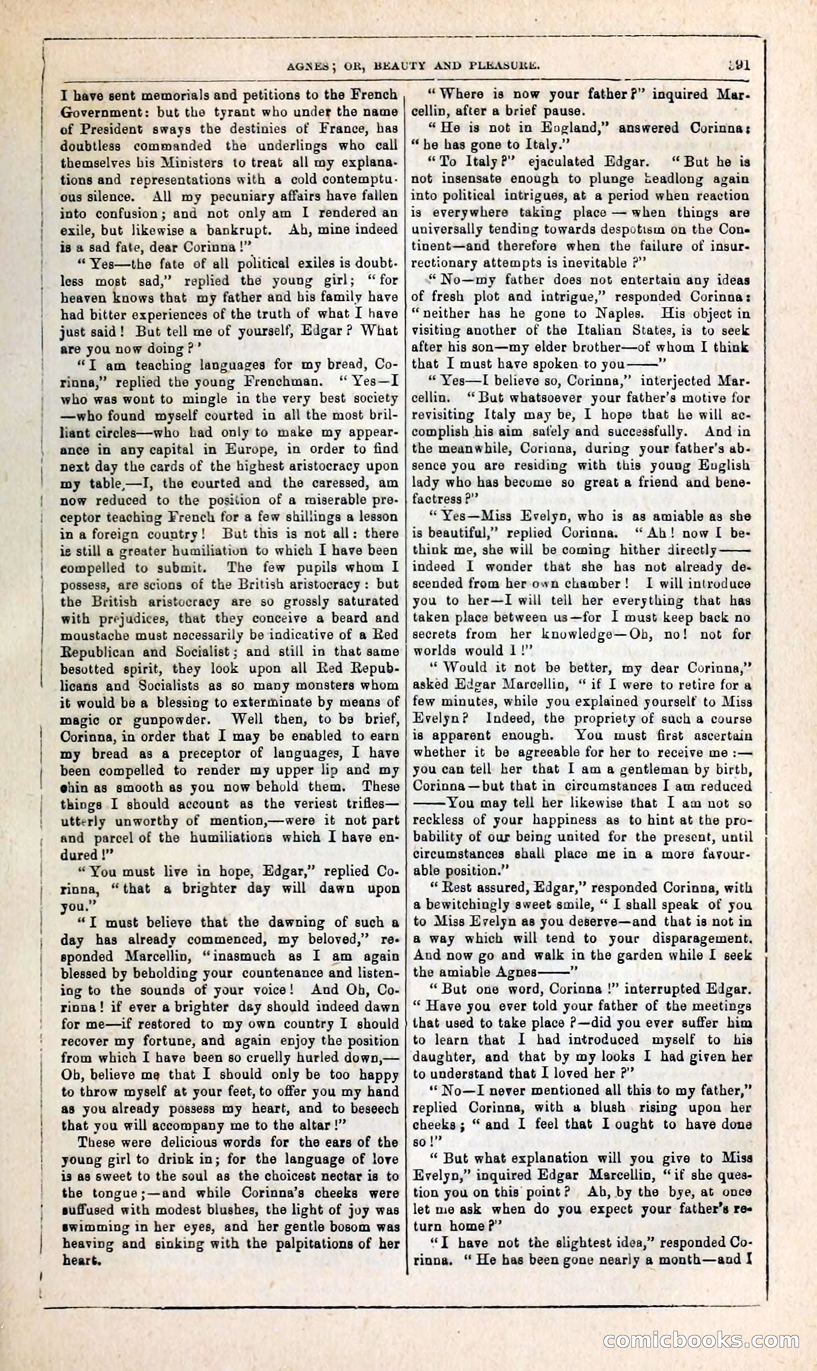 Agnes, or, Beauty and Pleasure — page 399 of 394