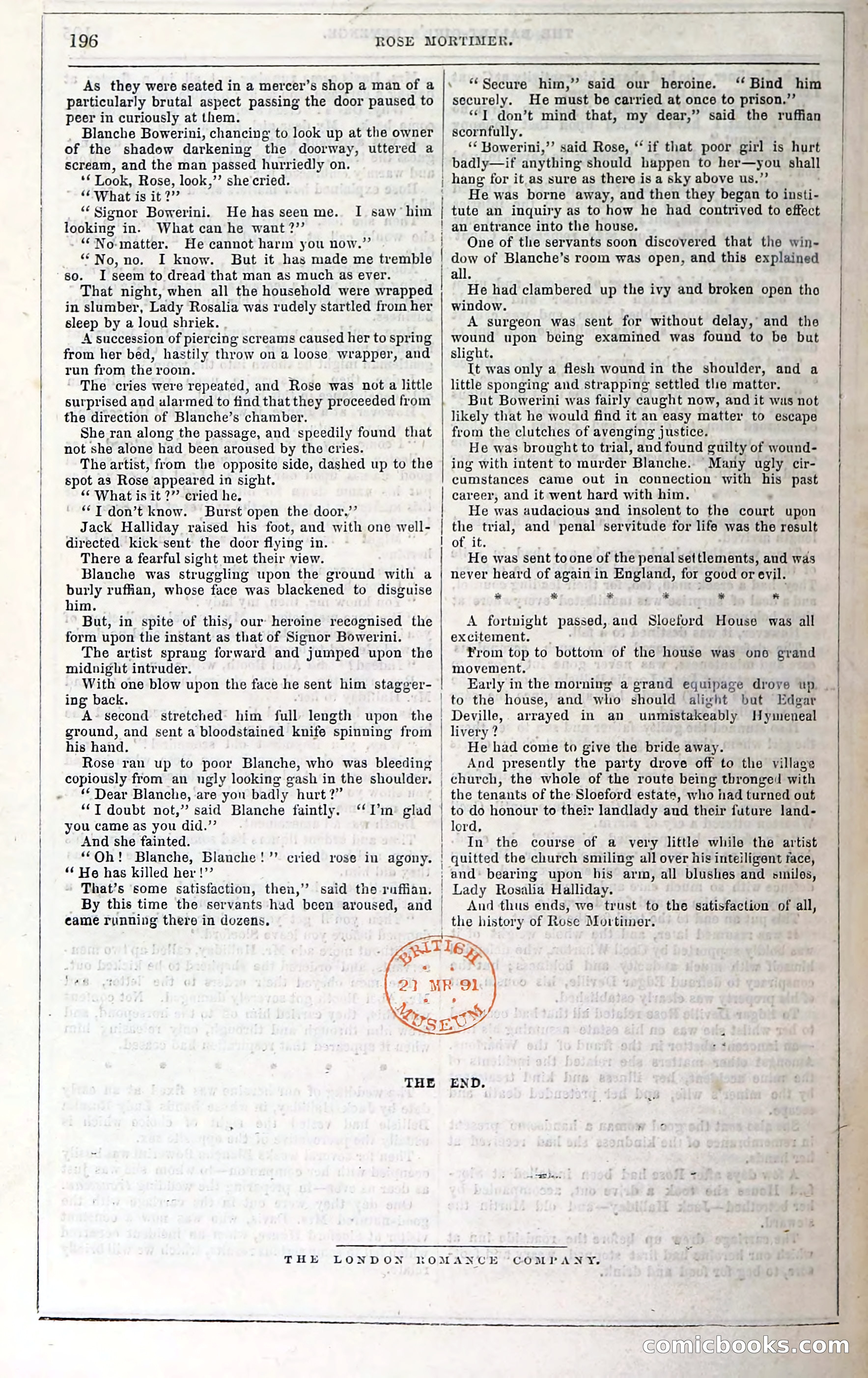 Rose Mortimer; Or, The Ballet-Girl's Revenge — page 202 of 204