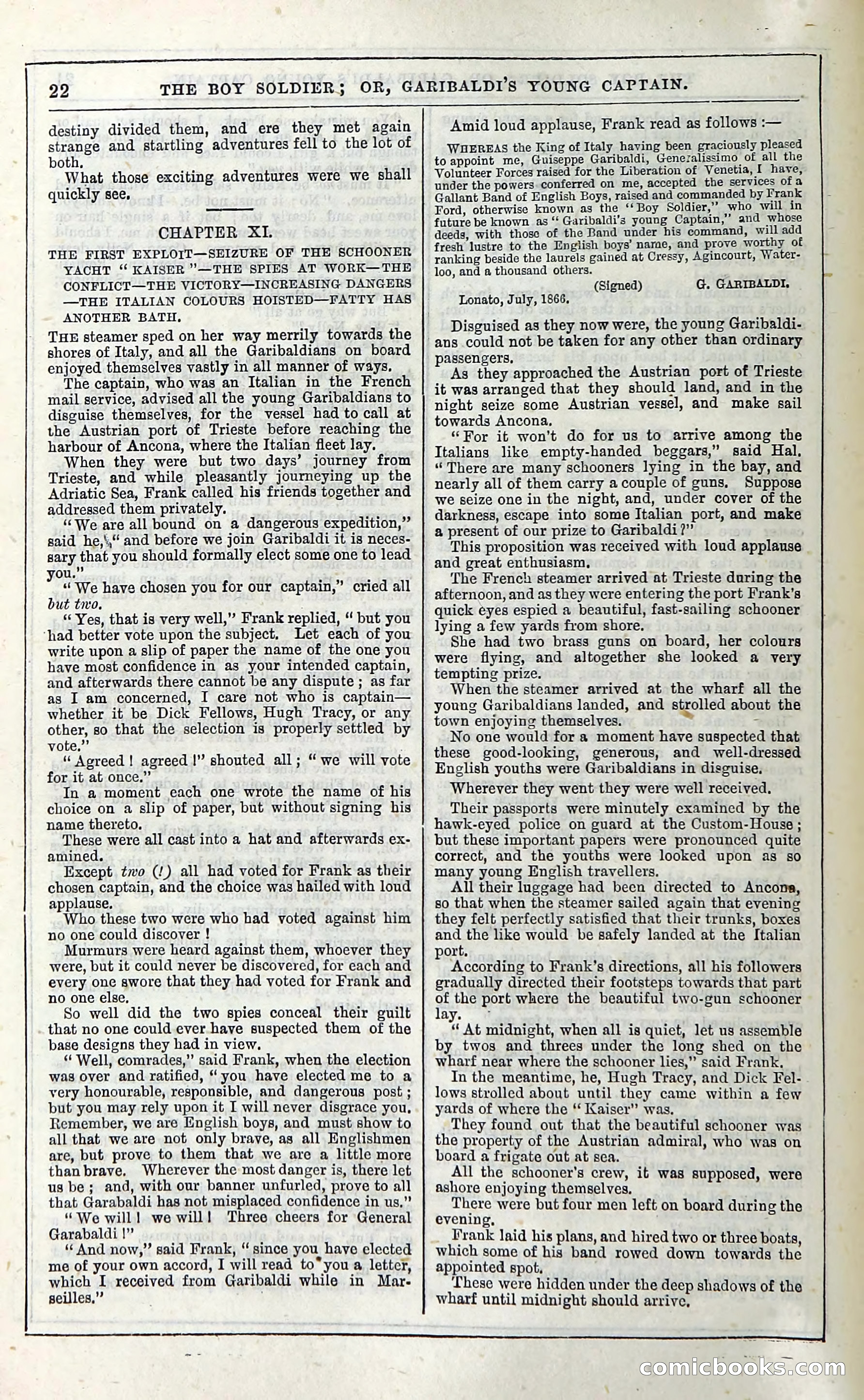 The Boy Soldier; Or, Garibaldi's Young Captain — page 28 of 390