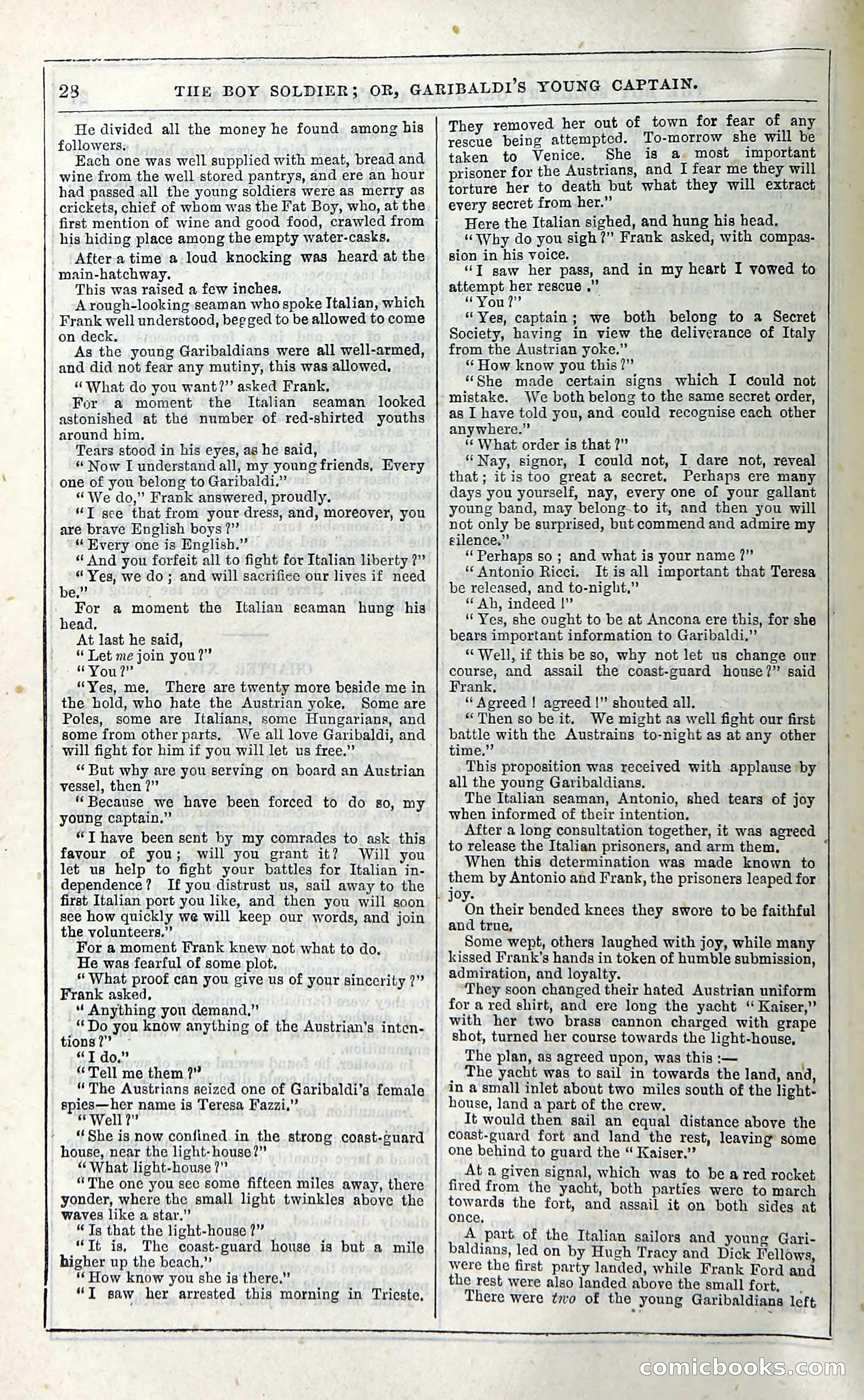 The Boy Soldier; Or, Garibaldi's Young Captain — page 34 of 390