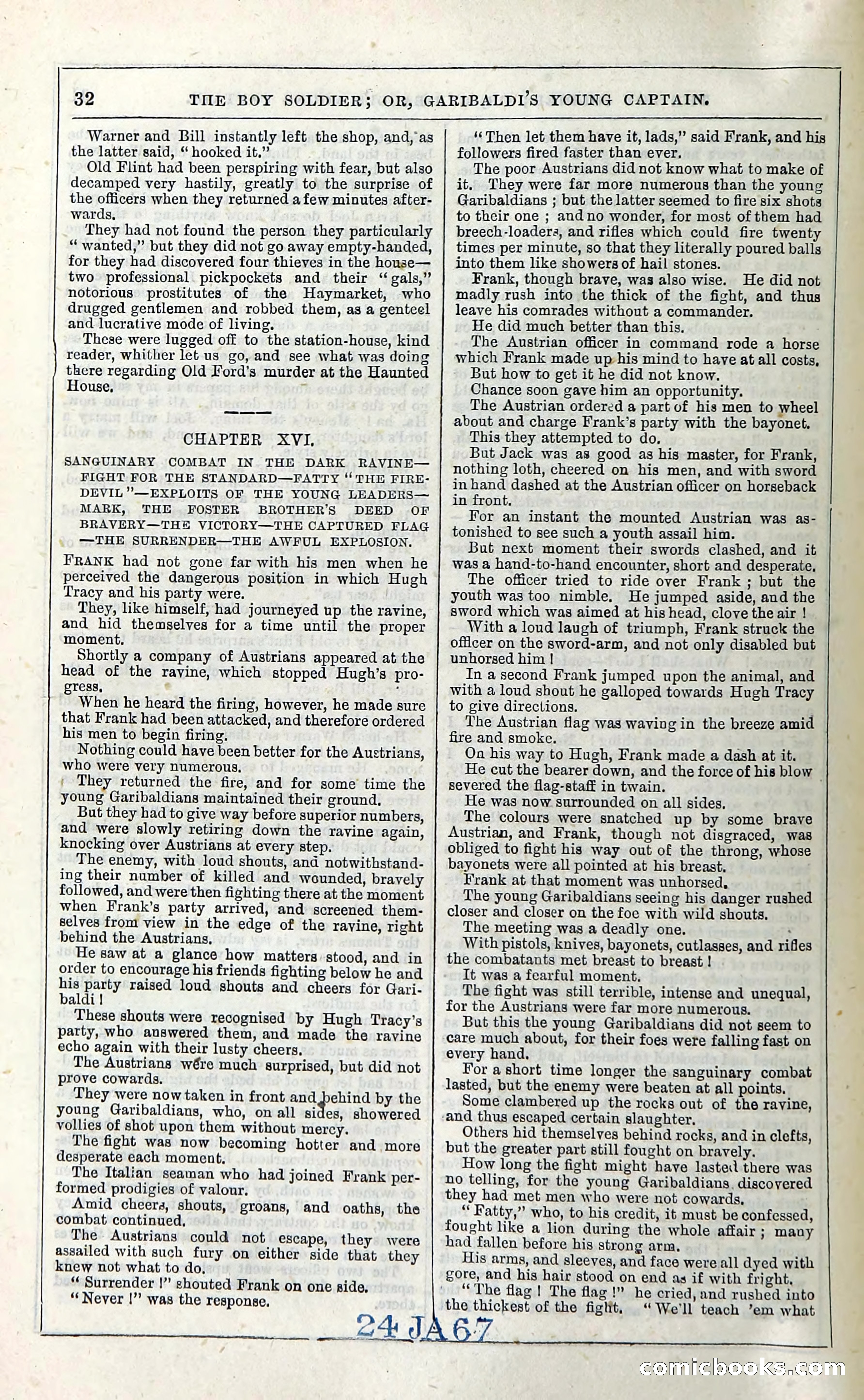 The Boy Soldier; Or, Garibaldi's Young Captain — page 38 of 390