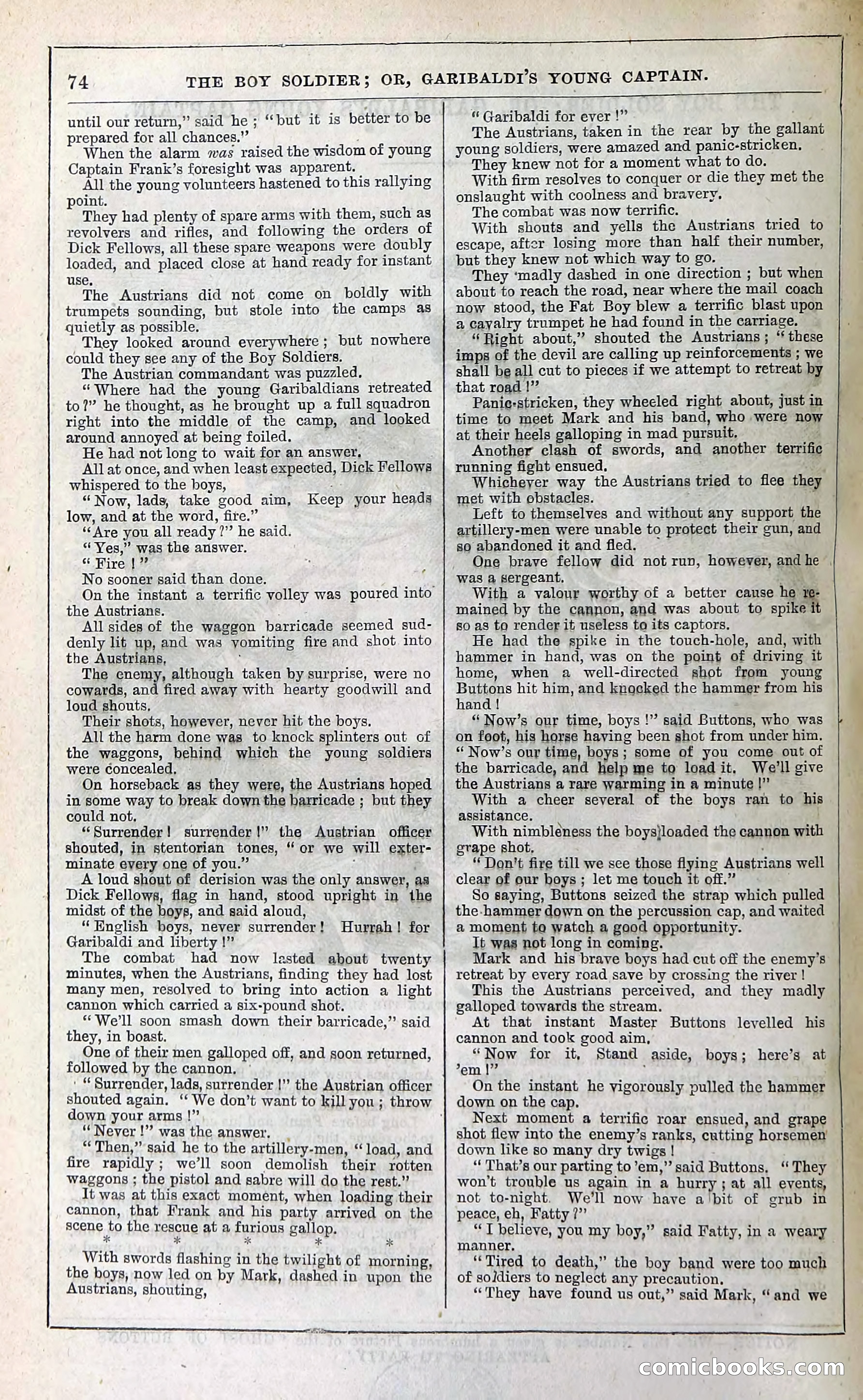 The Boy Soldier; Or, Garibaldi's Young Captain — page 80 of 390