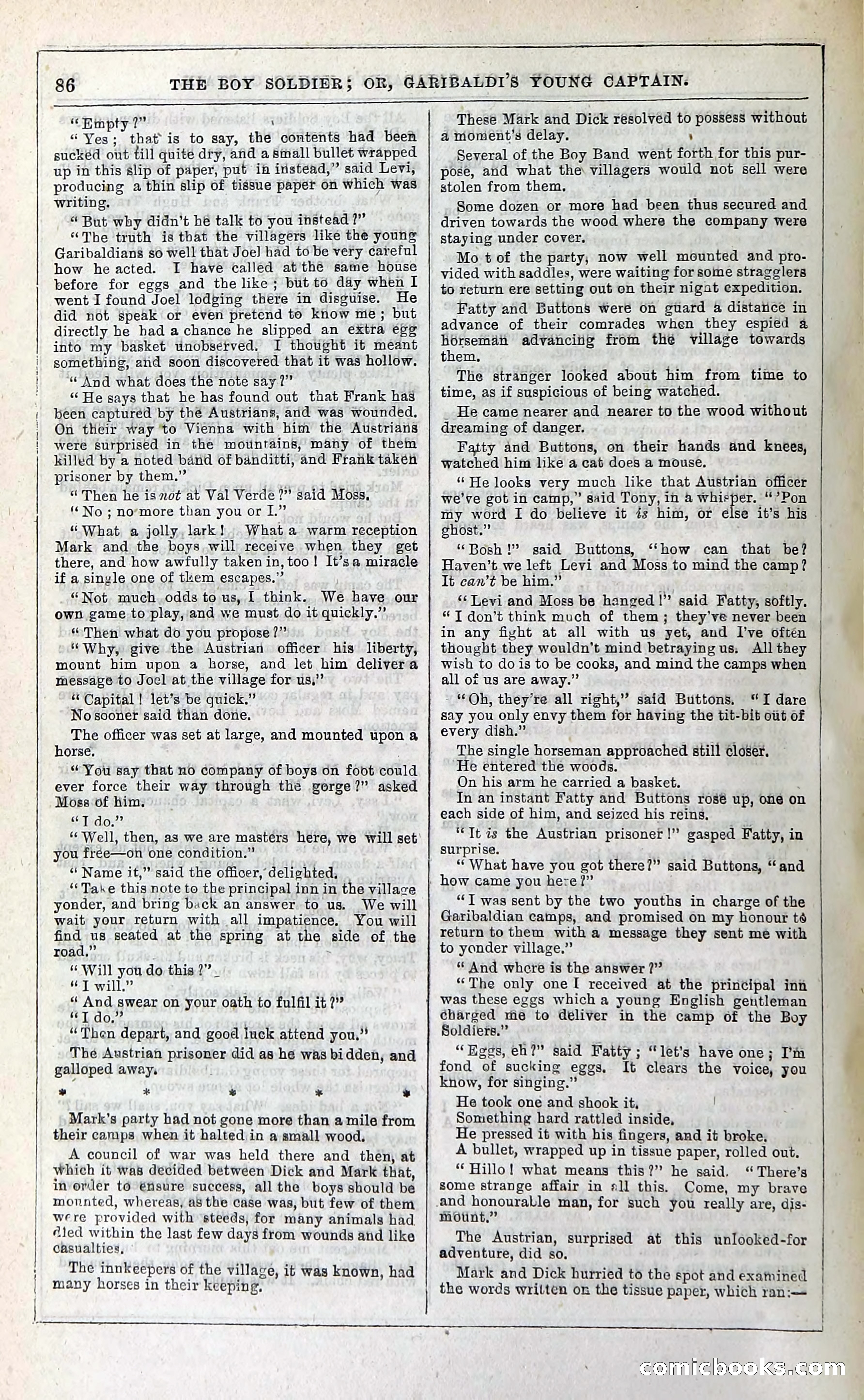 The Boy Soldier; Or, Garibaldi's Young Captain — page 92 of 390