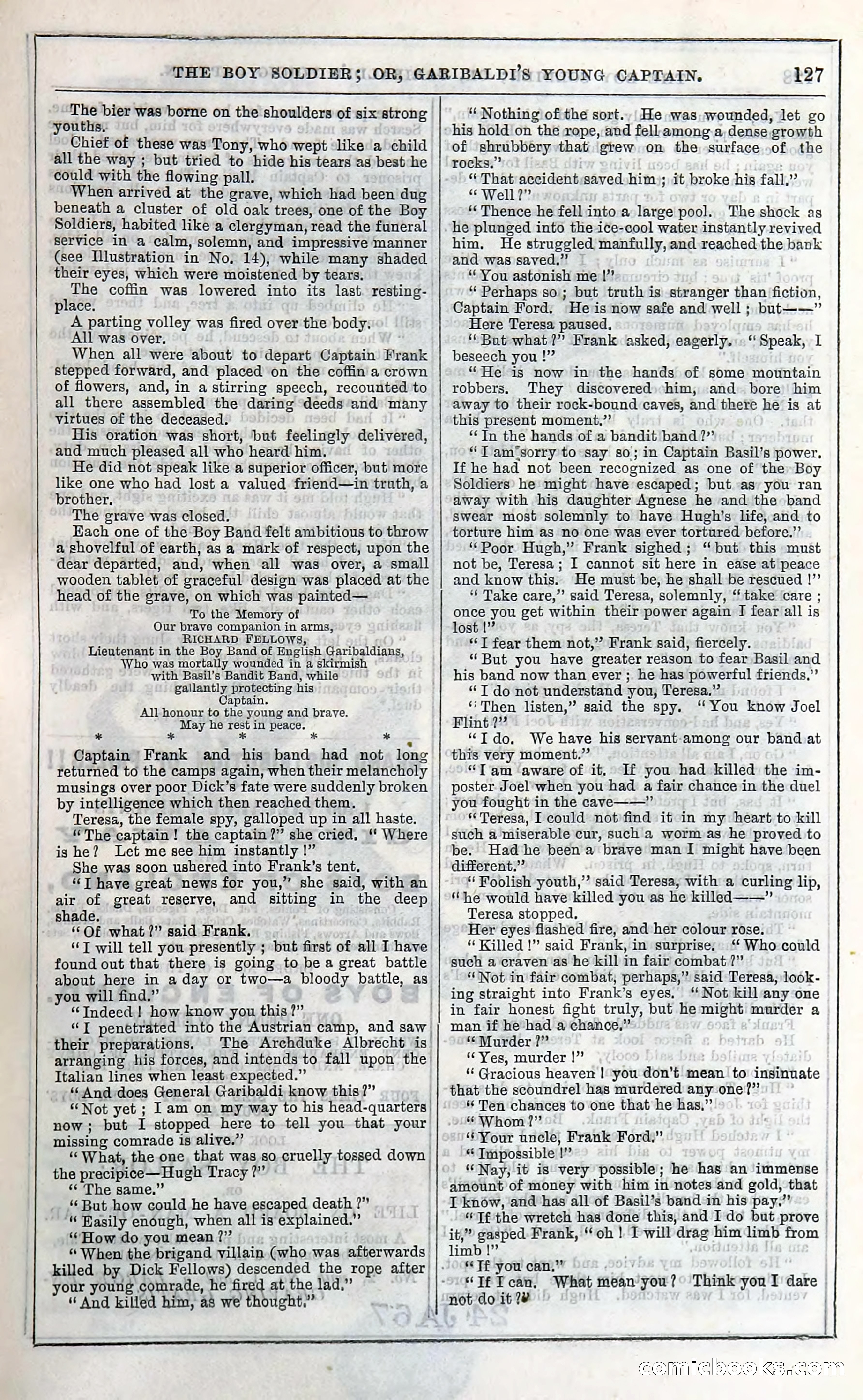 The Boy Soldier; Or, Garibaldi's Young Captain — page 133 of 390