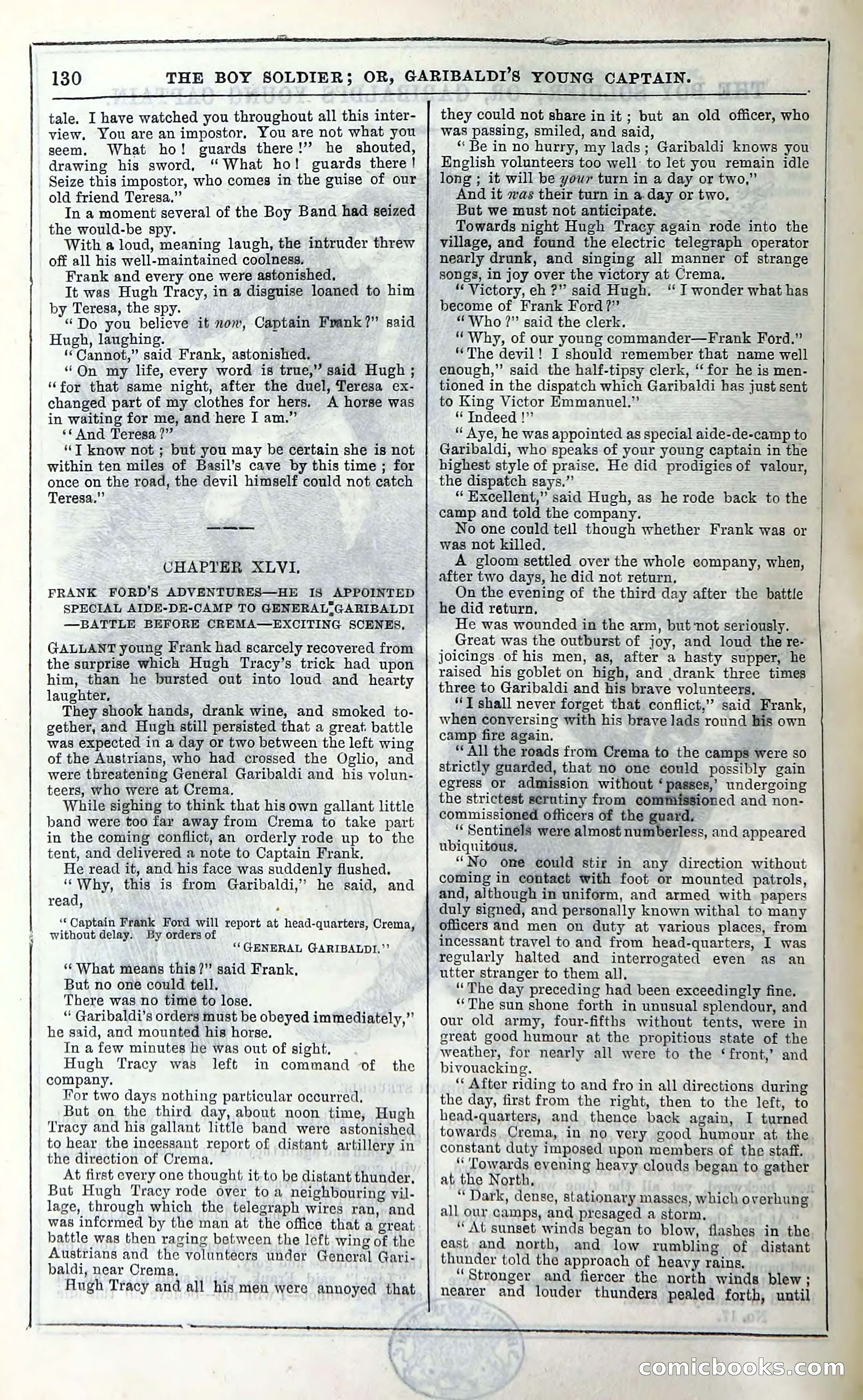 The Boy Soldier; Or, Garibaldi's Young Captain — page 136 of 390