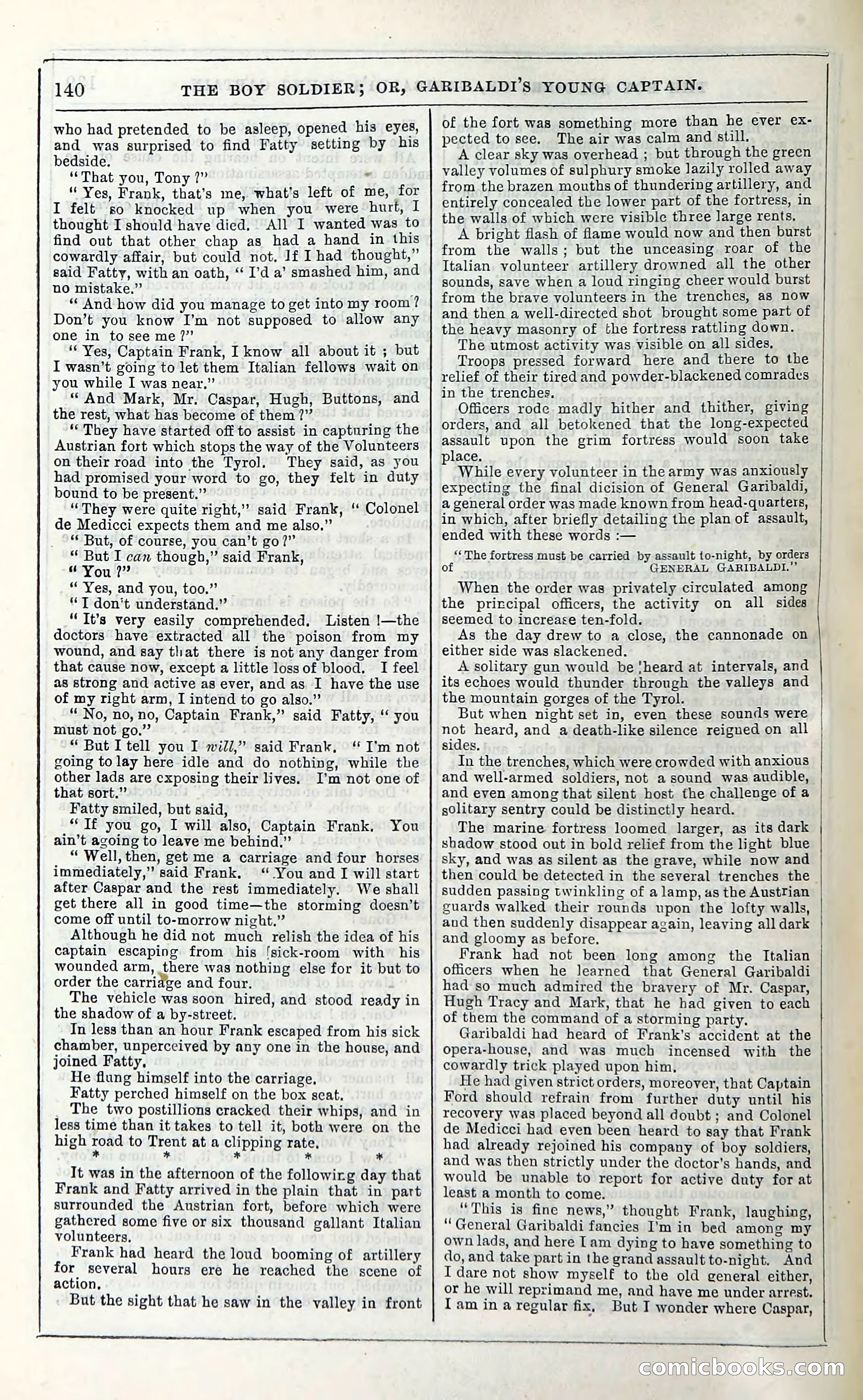 The Boy Soldier; Or, Garibaldi's Young Captain — page 146 of 390