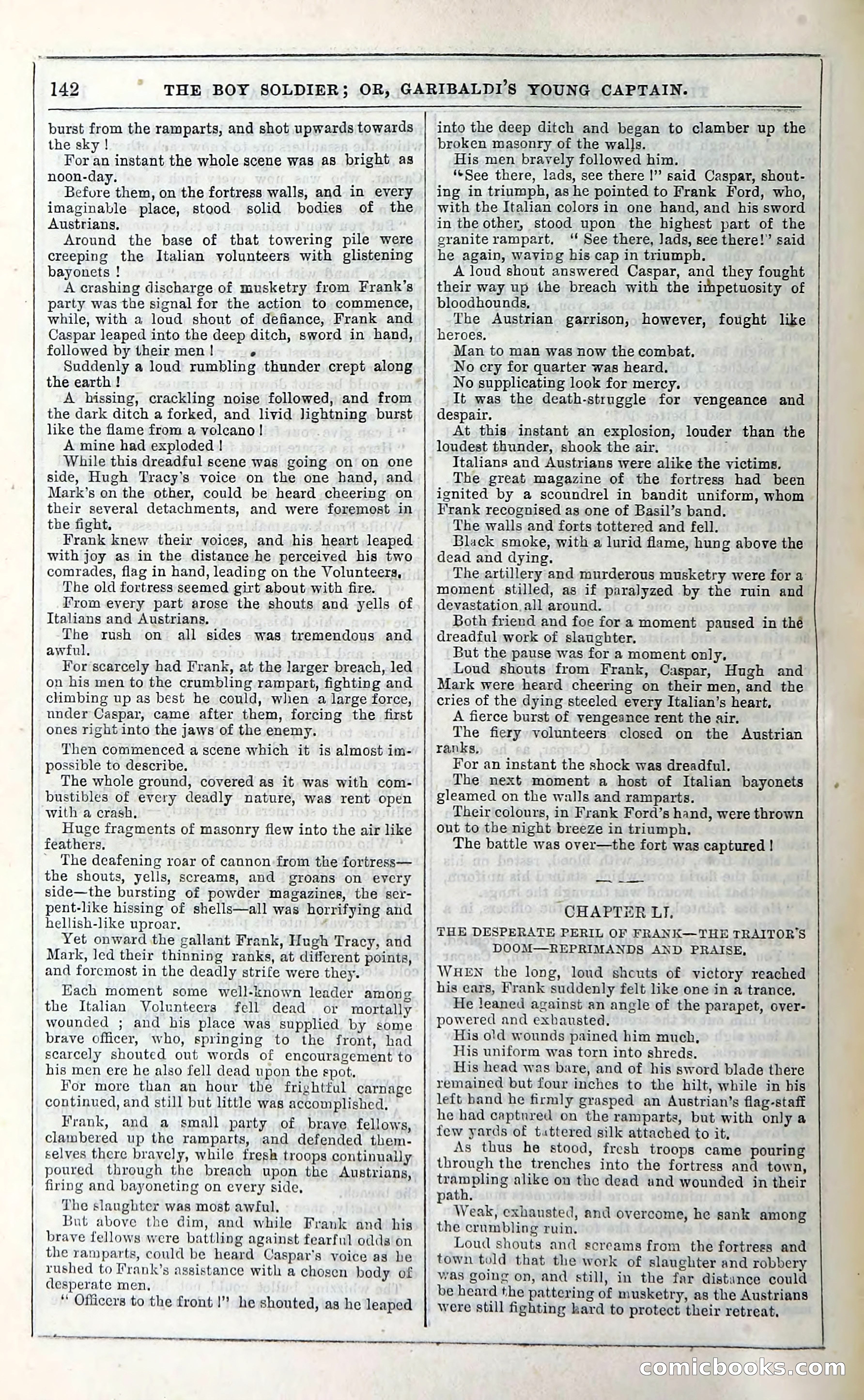 The Boy Soldier; Or, Garibaldi's Young Captain — page 148 of 390
