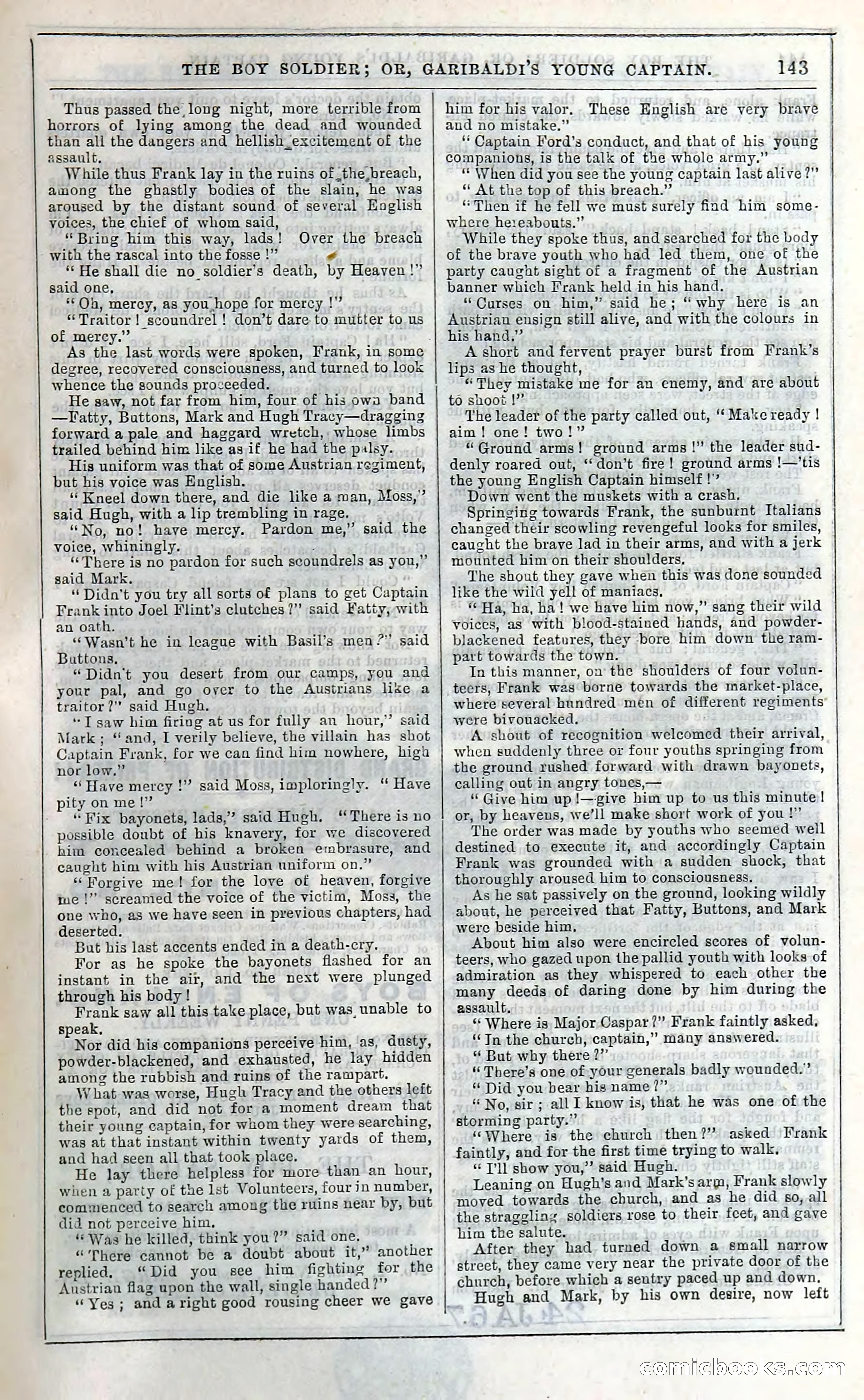 The Boy Soldier; Or, Garibaldi's Young Captain — page 149 of 390
