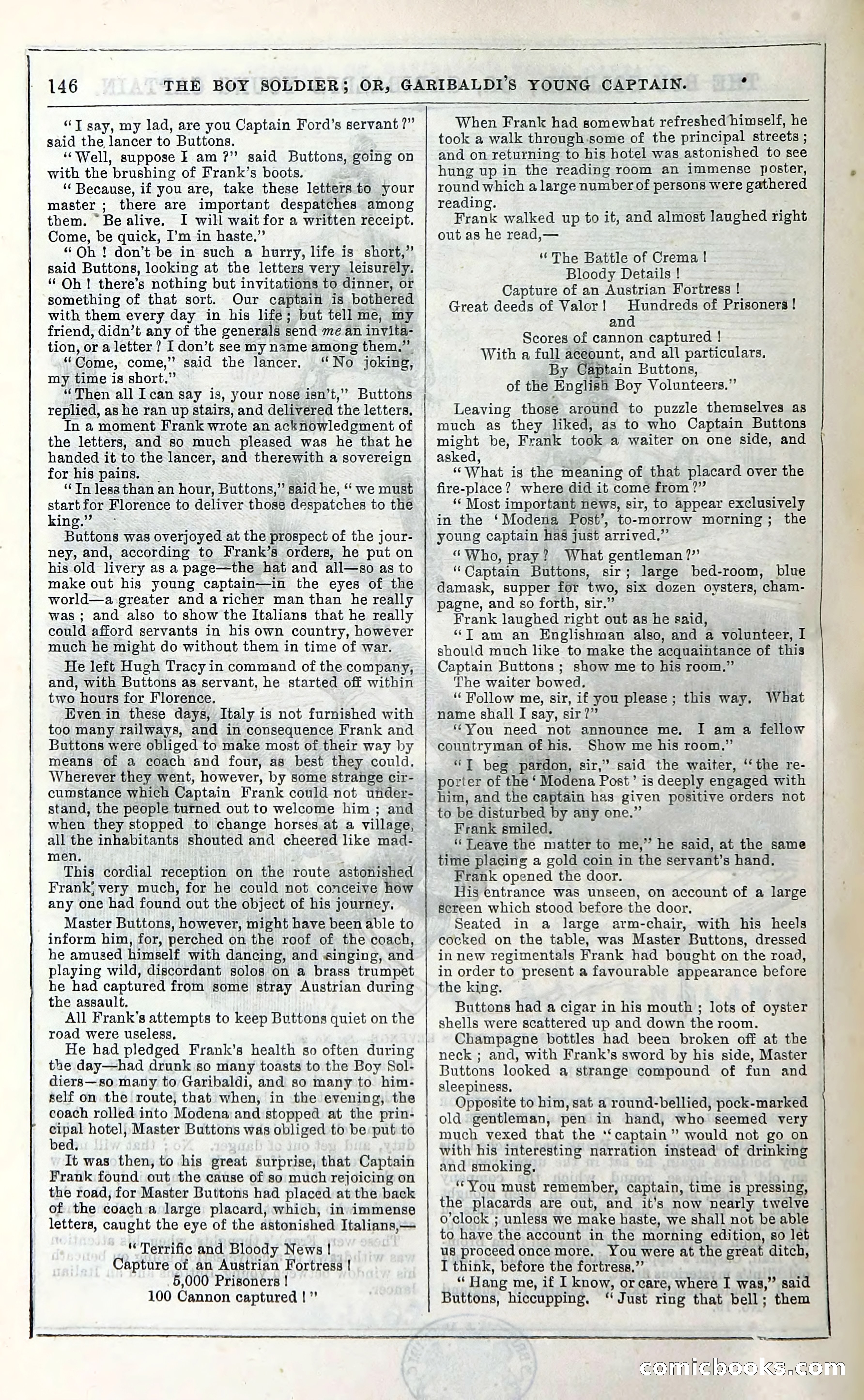The Boy Soldier; Or, Garibaldi's Young Captain — page 152 of 390